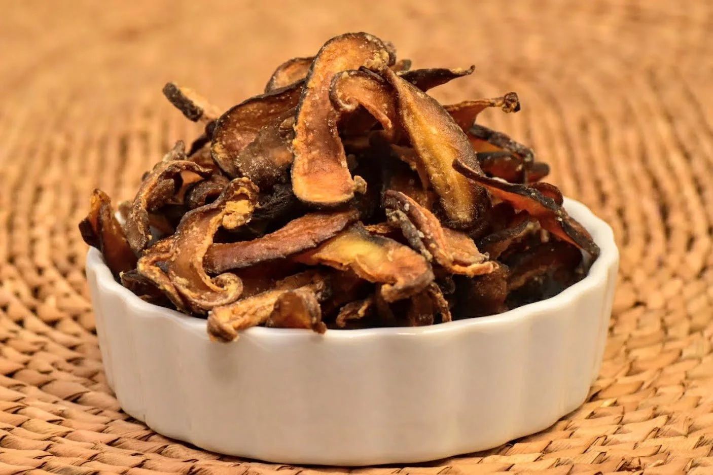 Air-Fried Crispy Shiitake (Vegetarian "Bacon")
