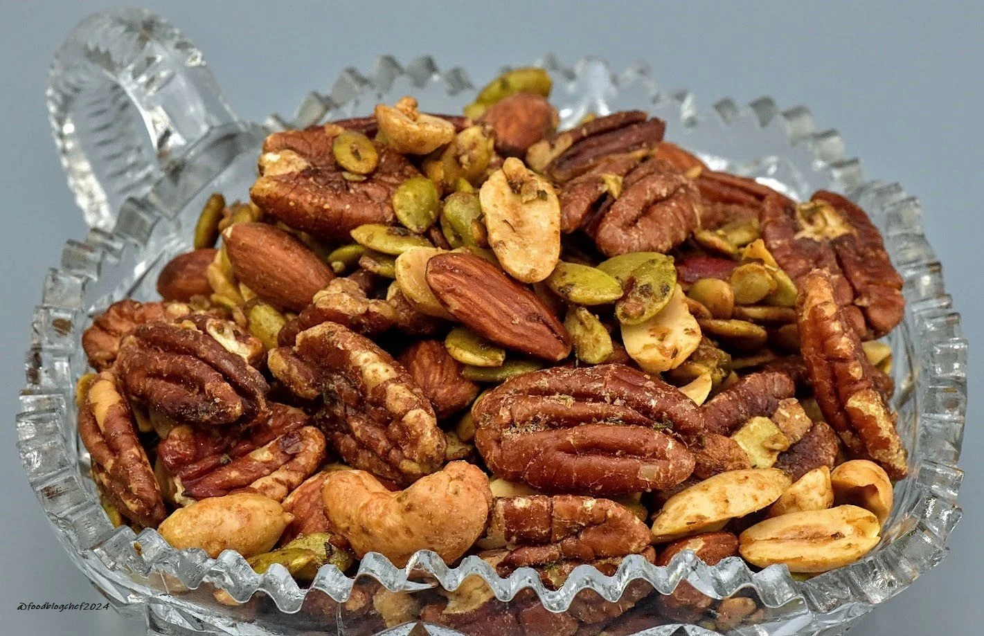 Sweet and Spicy Roasted Mixed Nuts