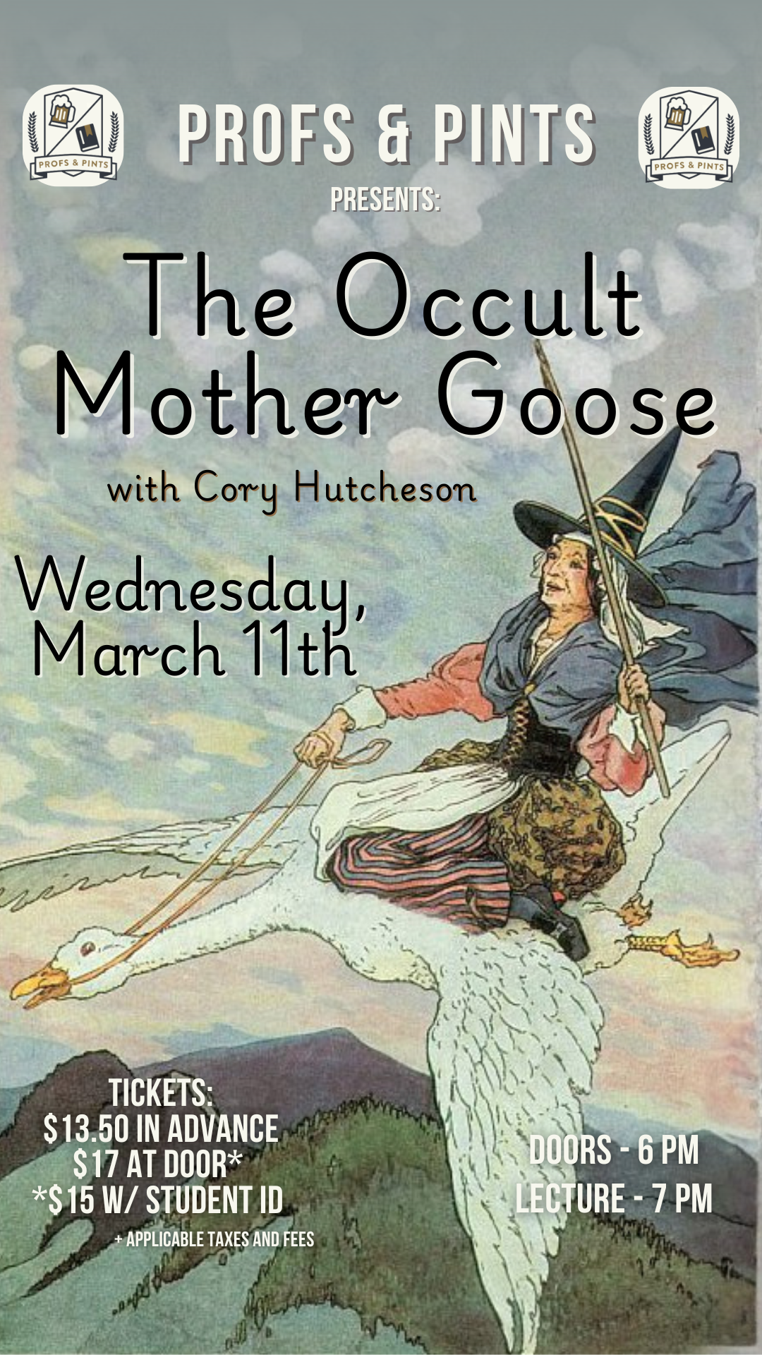 SOLD OUT-Profs &amp; Pints Nashville: The Occult Mother Goose