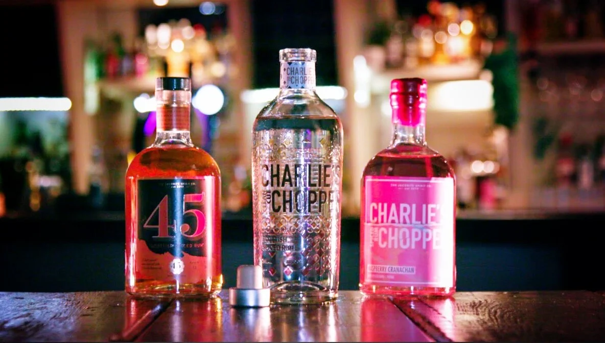 Jacobite Spirits Scottish Spiced Rum The 45 and Charlie's Chopper