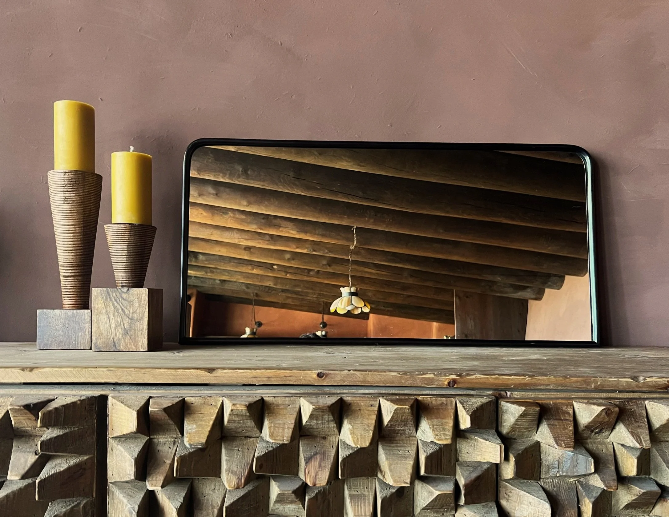 Metal Framed Mantle Mirror