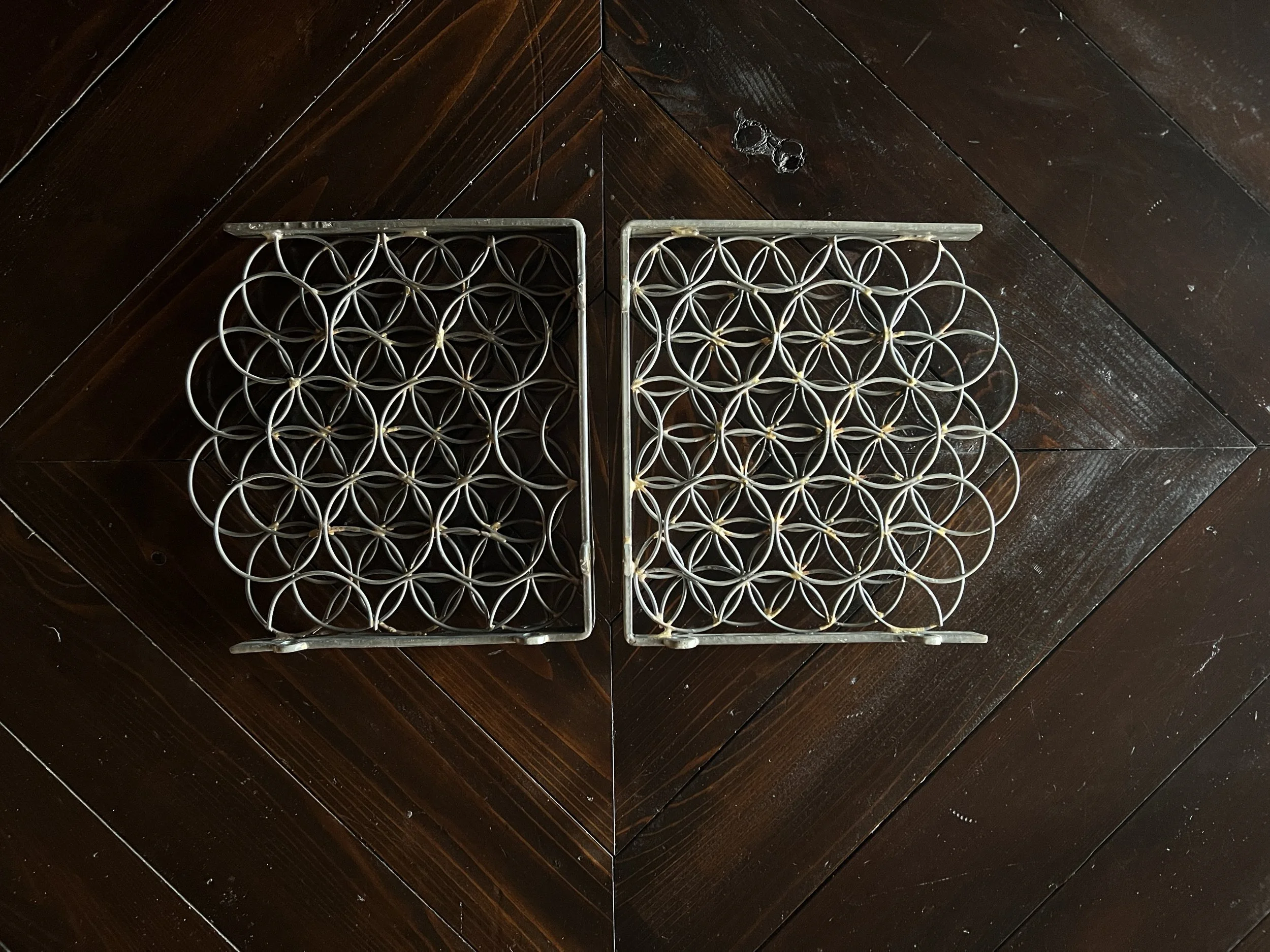 Metal Flower of Life Shelf Brackets