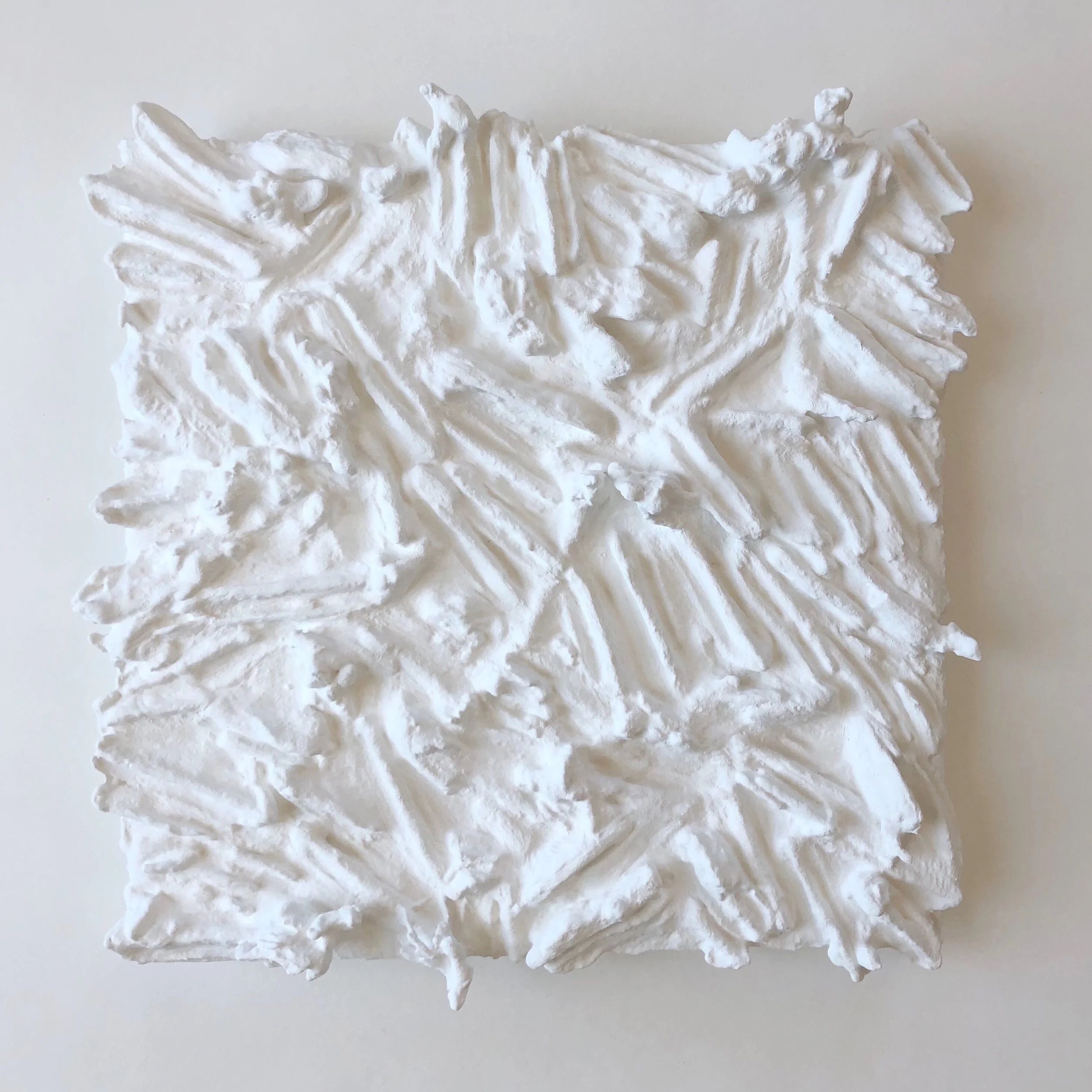 11x11 inches - WHITE BUTTERFLY no.8