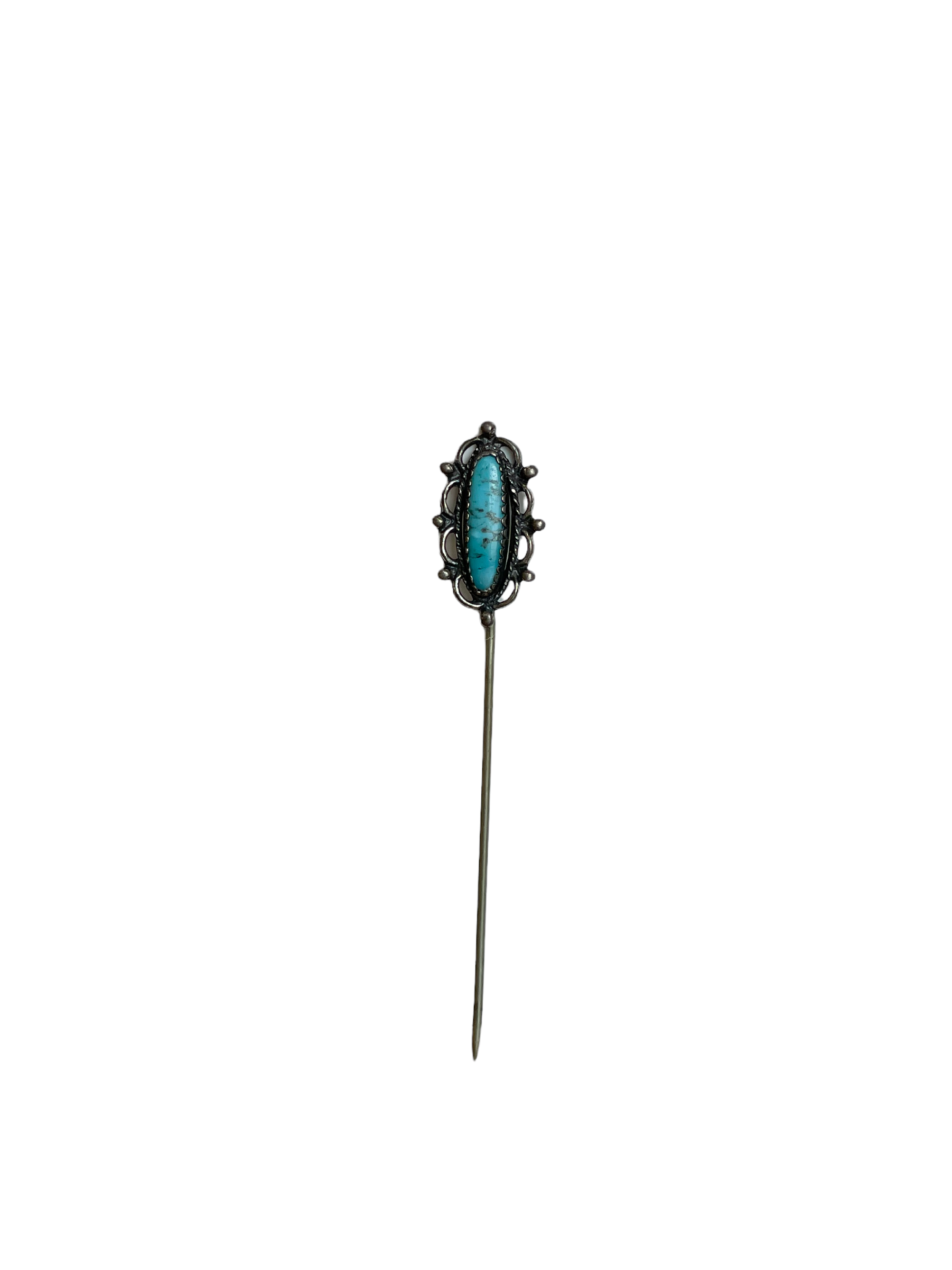 Vintage Ornate Turquoise Stickpin