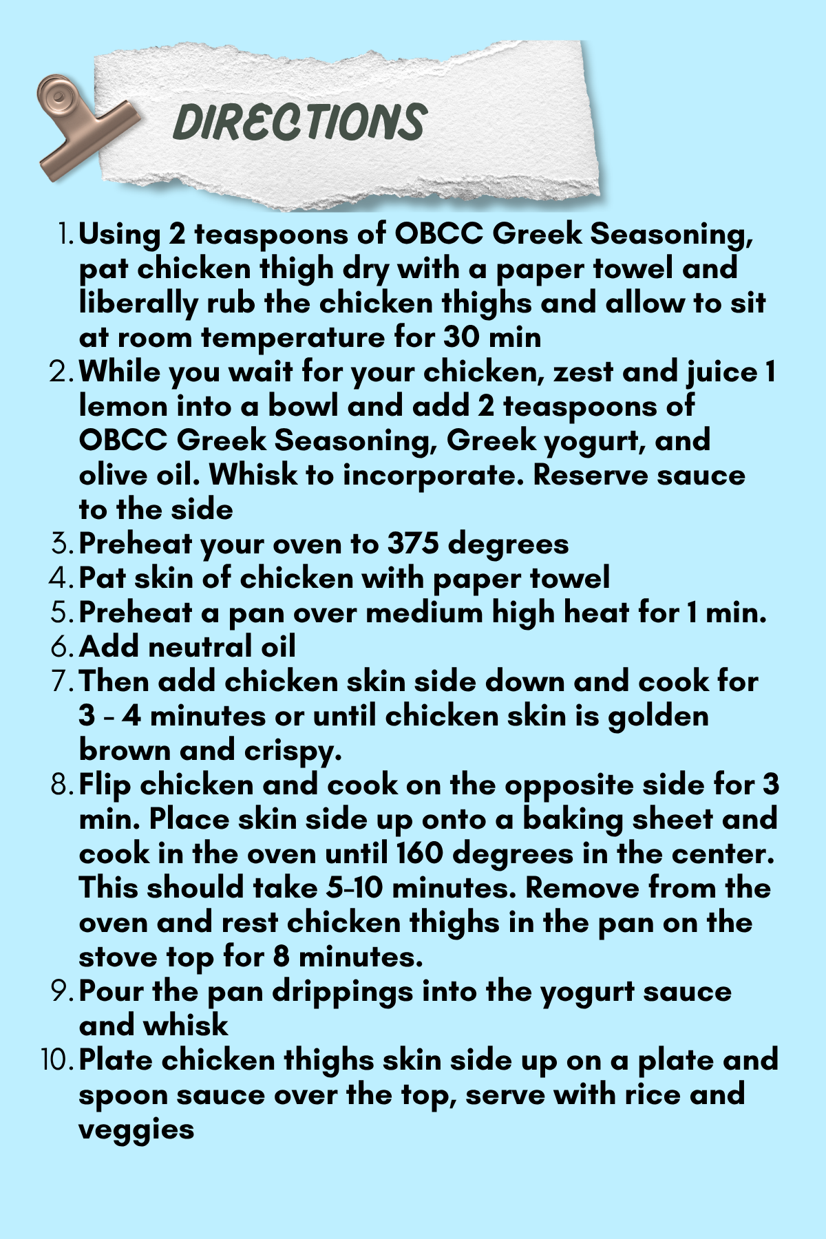 Greek Roasted Chicken Recipe