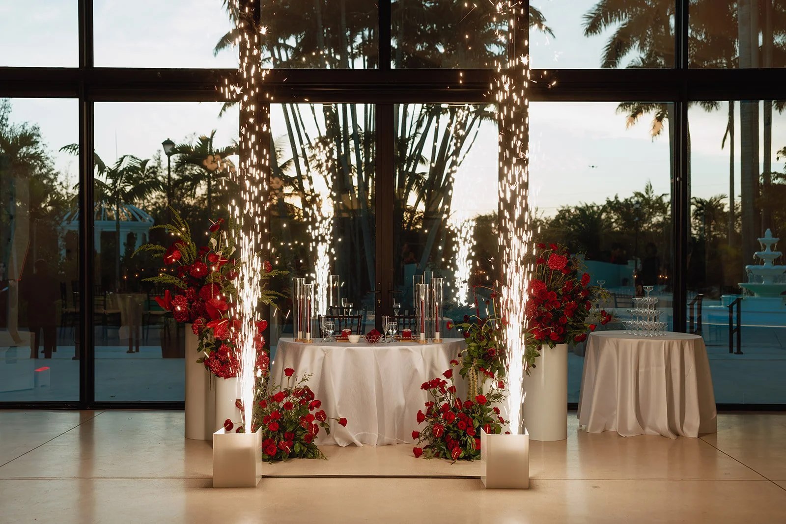 Sweetheart table flowers