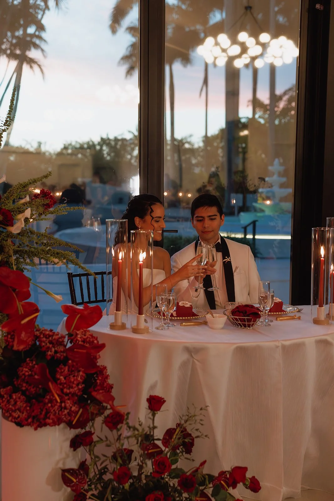 Sweetheart table flowers