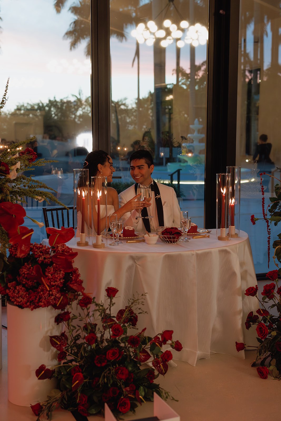 Sweetheart table flowers