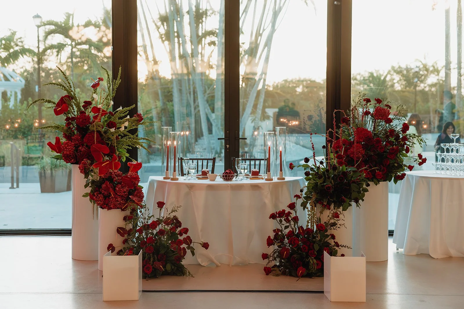 Sweetheart table flowers