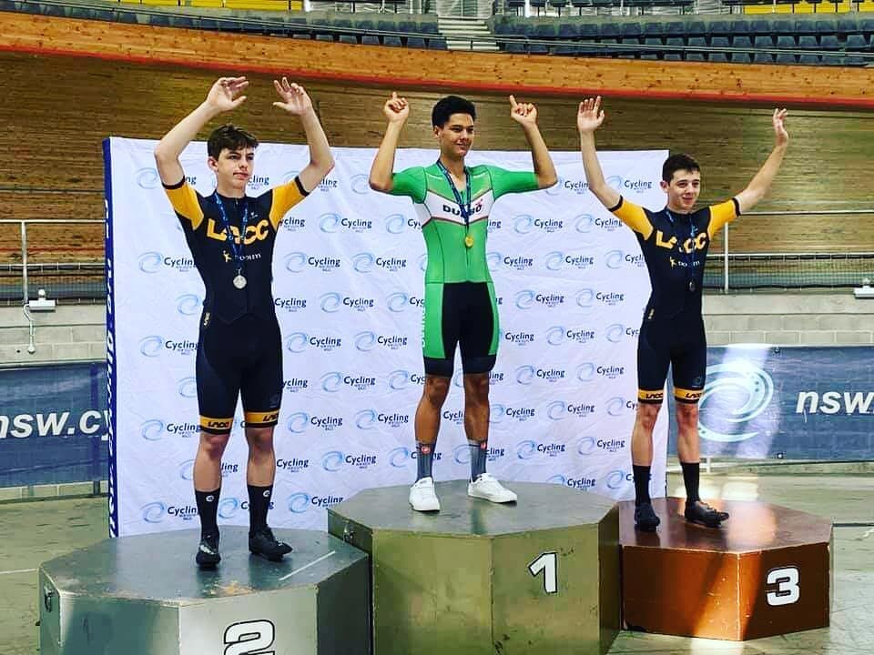 A weekend of podiums for the MFPC Crew this weekend at the NSW State Championships.
U17 Sprinter Jaydan, used solid race craft and tactics to finish 2nd in the U17 Scratch Race today. He also bagged a bronze in yesterday's Point Score
