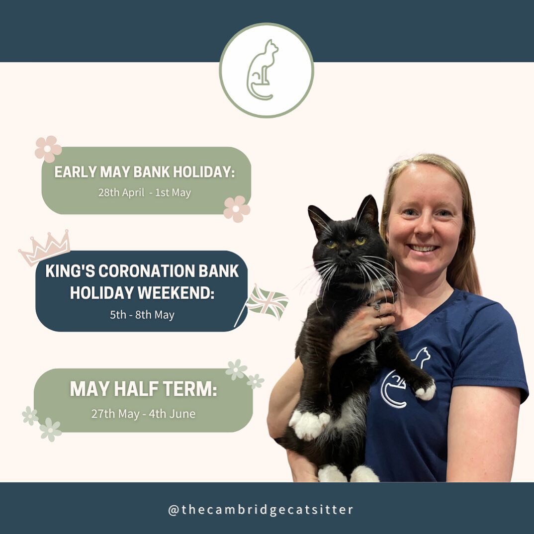 Can you believe May is gracing us with 3 bank holiday weekends?! You won&rsquo;t hear any complaints from us 😁

Don&rsquo;t forget if you need pet care over these periods to get booked in 🐱🐶 existing clients can request services in the app/portal,