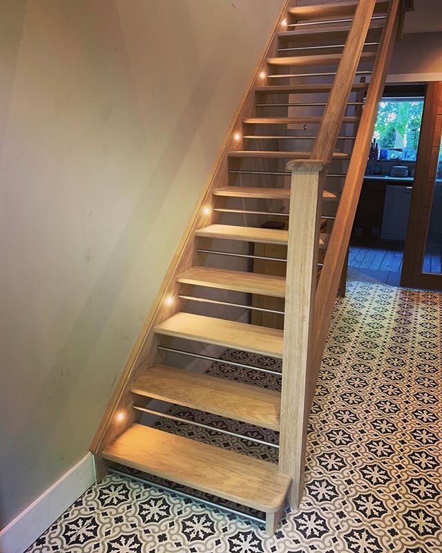 Another lovely set of stair lights wired and fitted in Highcliffe! #lighting #lightingdesign #staircase