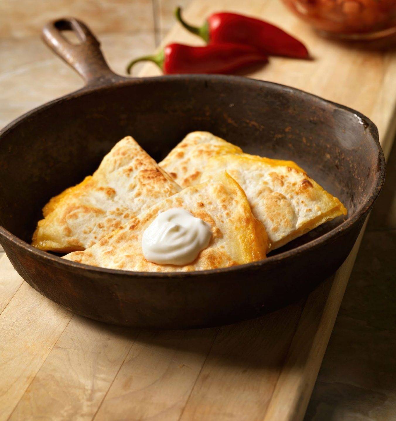 BEAN &amp; CHEESE QUESADILLAS
