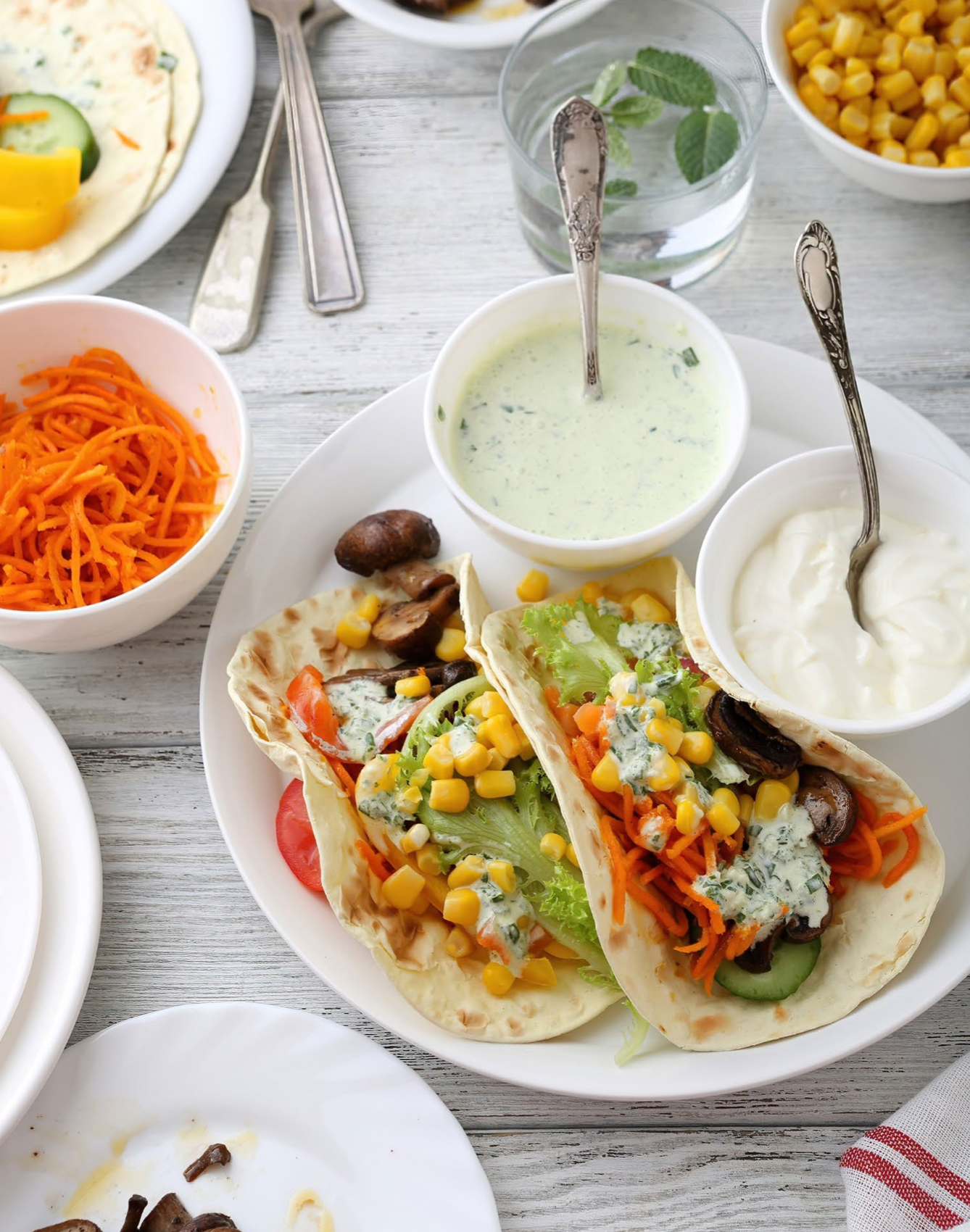 BEER-MARINATED PORTOBELLO TACOS WITH AVOCADO-CORN SALSA