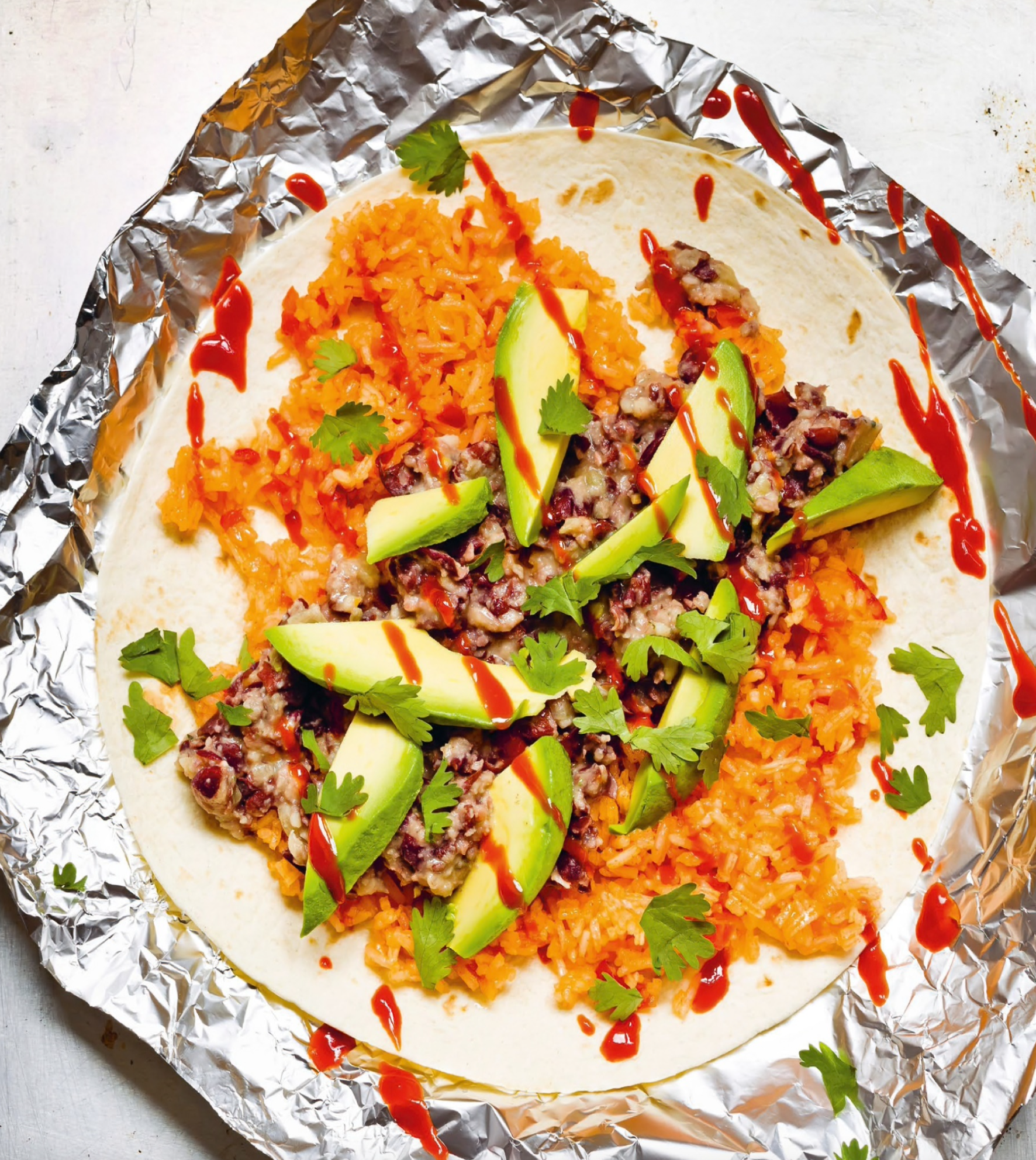 RICE &amp; BEAN BURRITOS WITH SALSA