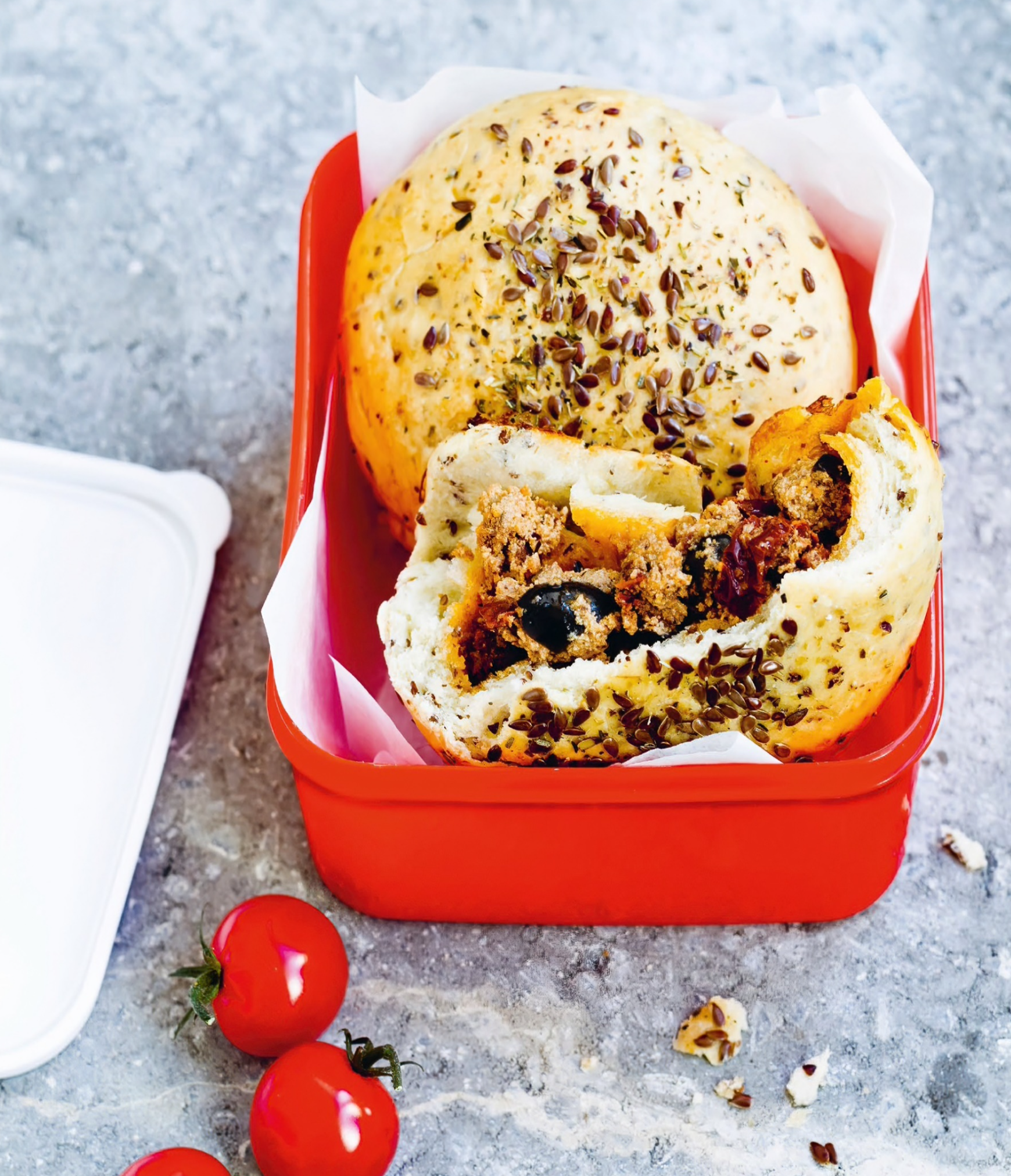 HERB, OLIVE, &amp; TOMATO ROLLS