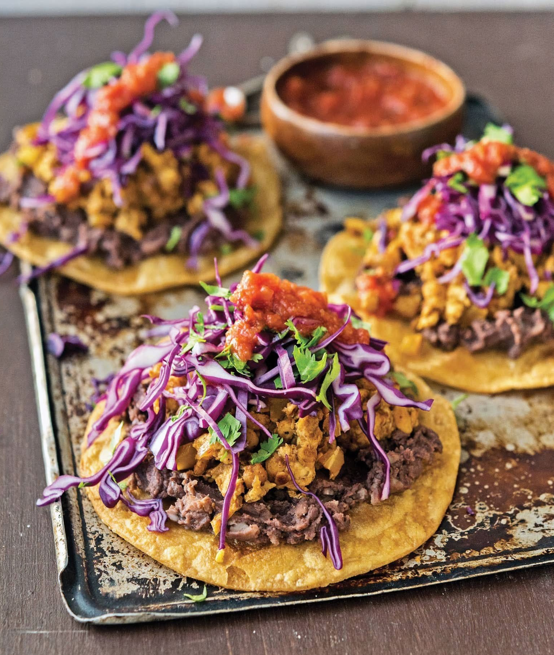 TEMPEH ADOBO TOSTADAS