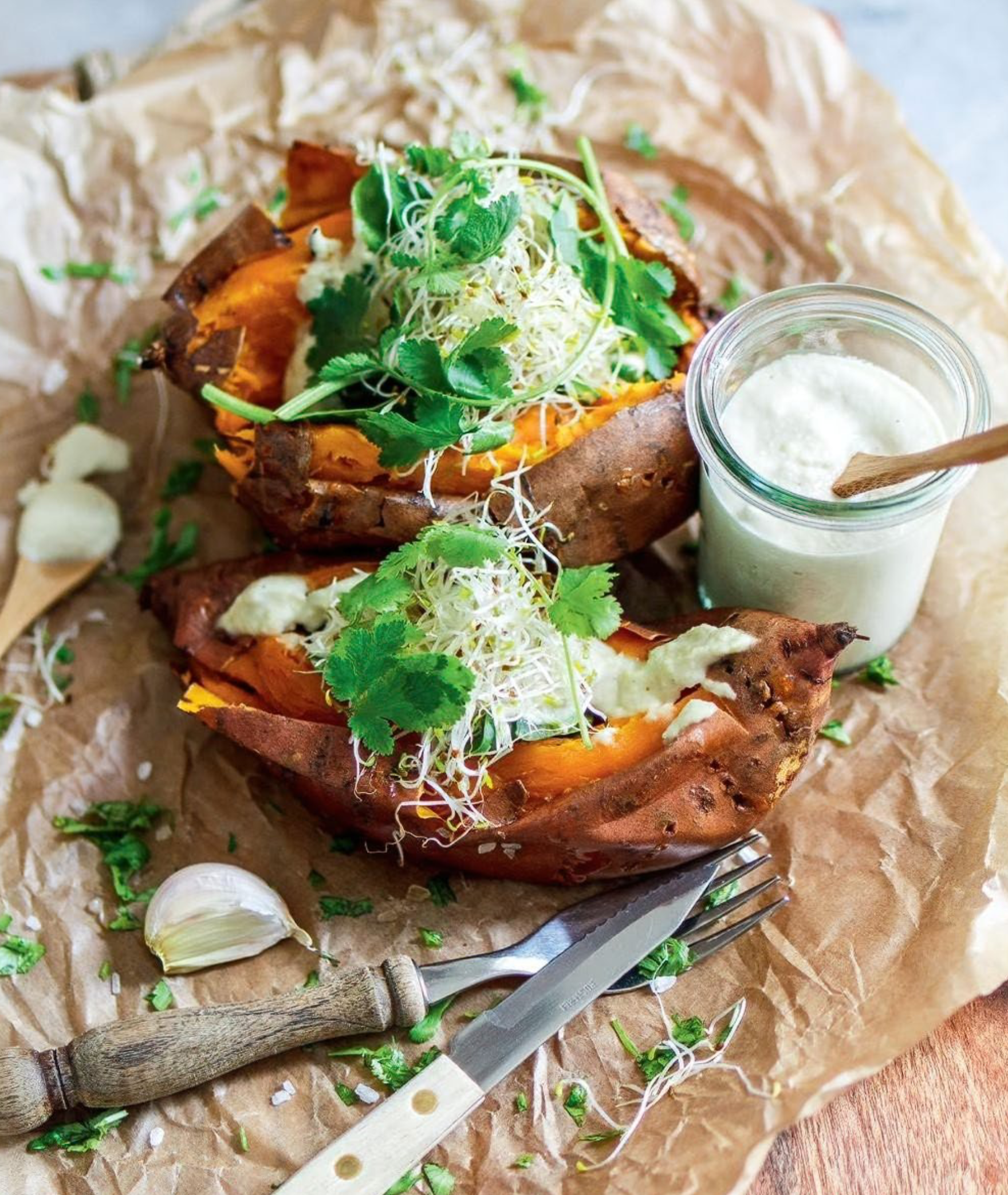 STUFFED SWEET POTATOES
