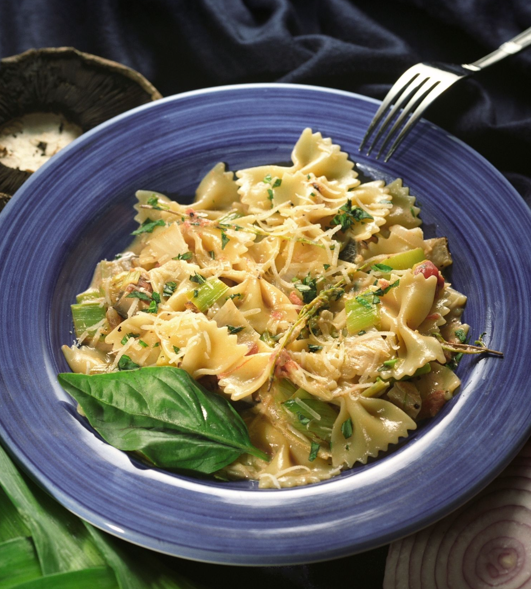 BOWTIES IN GARLIC CREAM SAUCE