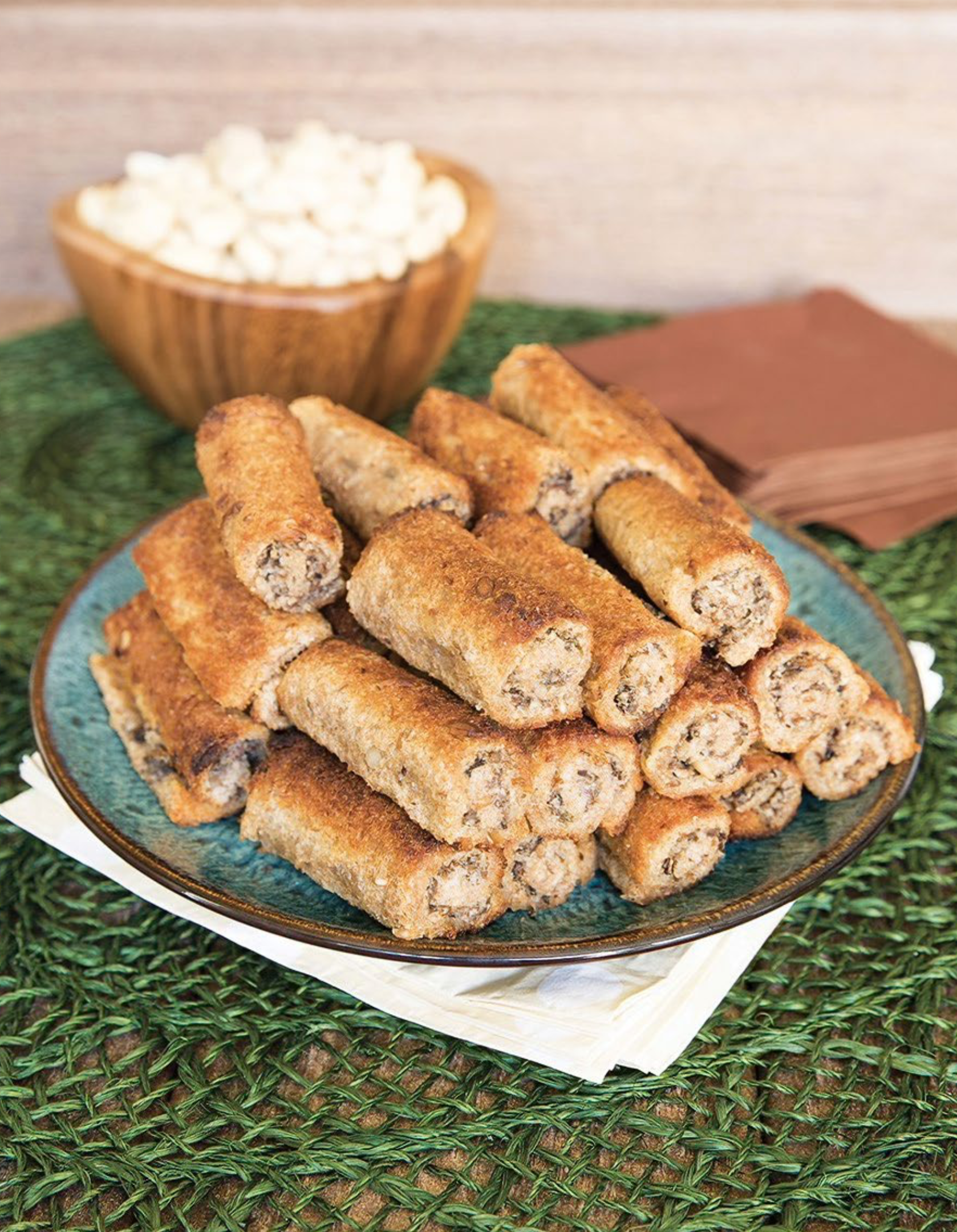 TOASTED PROTEIN MUSHROOM ROLLS