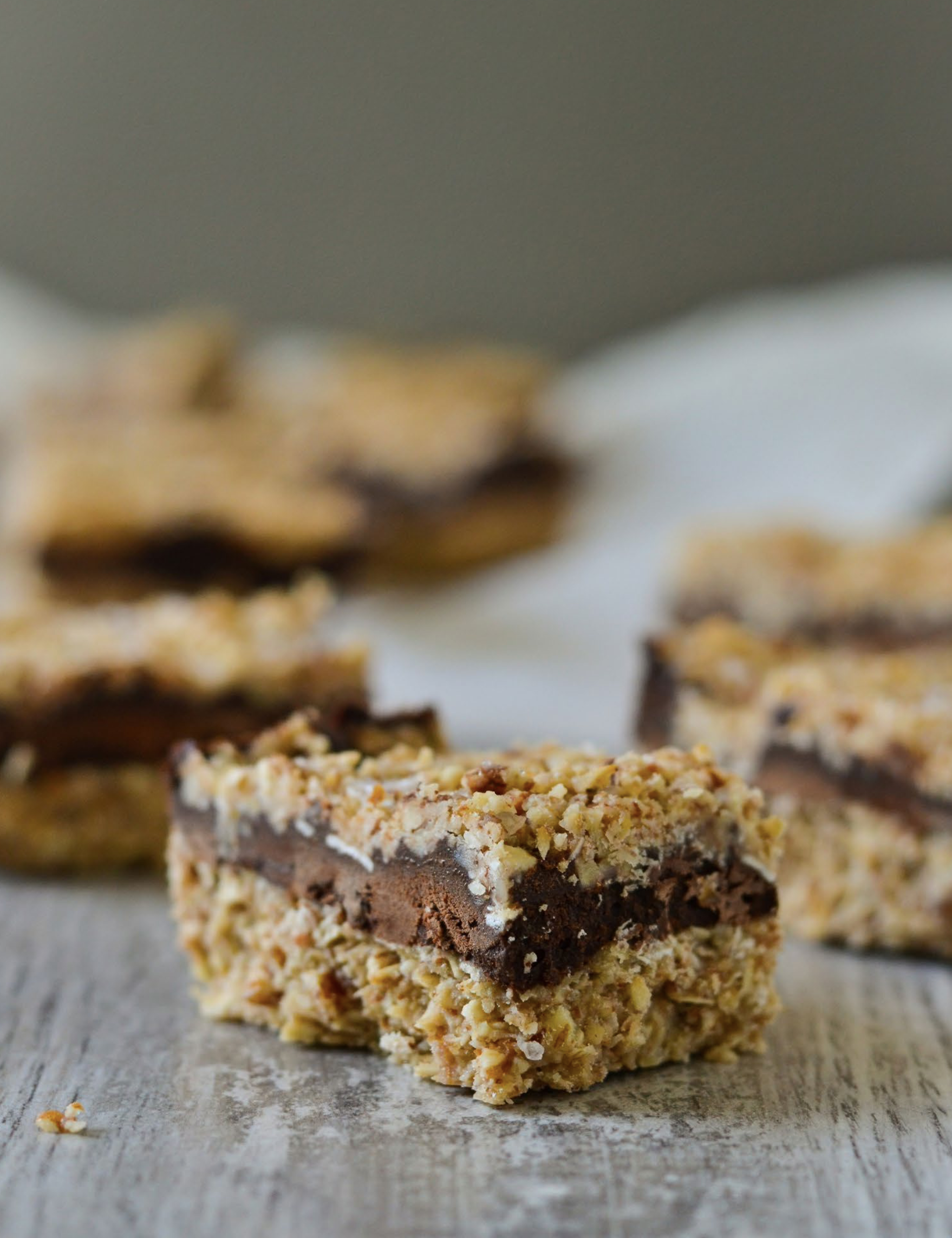 COCONUT CHOCOLATE PECAN BARS