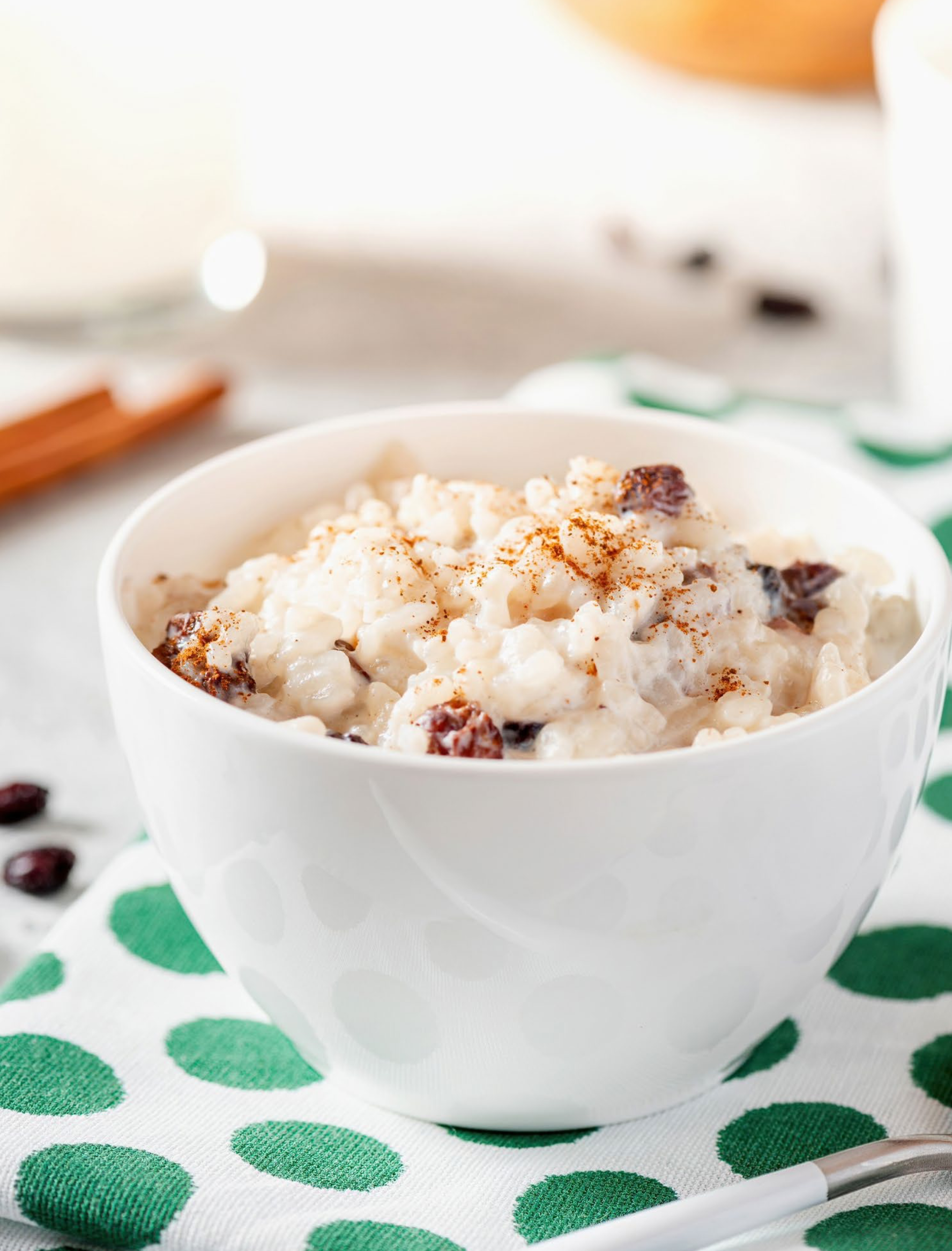 RUM RAISIN RICE PUDDING