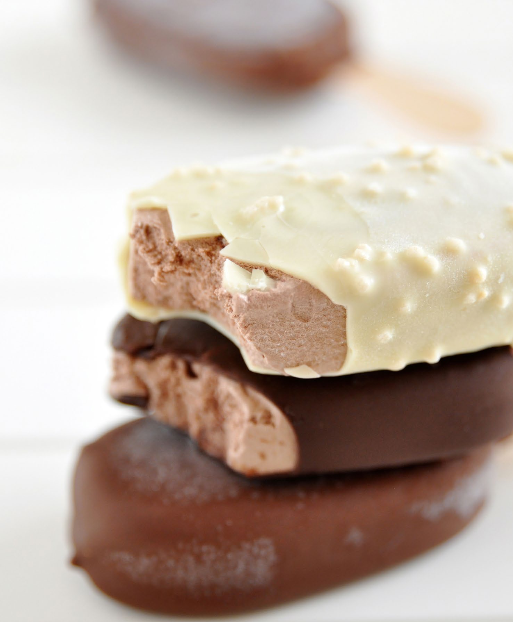 CHOCOLATE CREAMSICLES WITH WHITE CHOCOLATE GLAZE