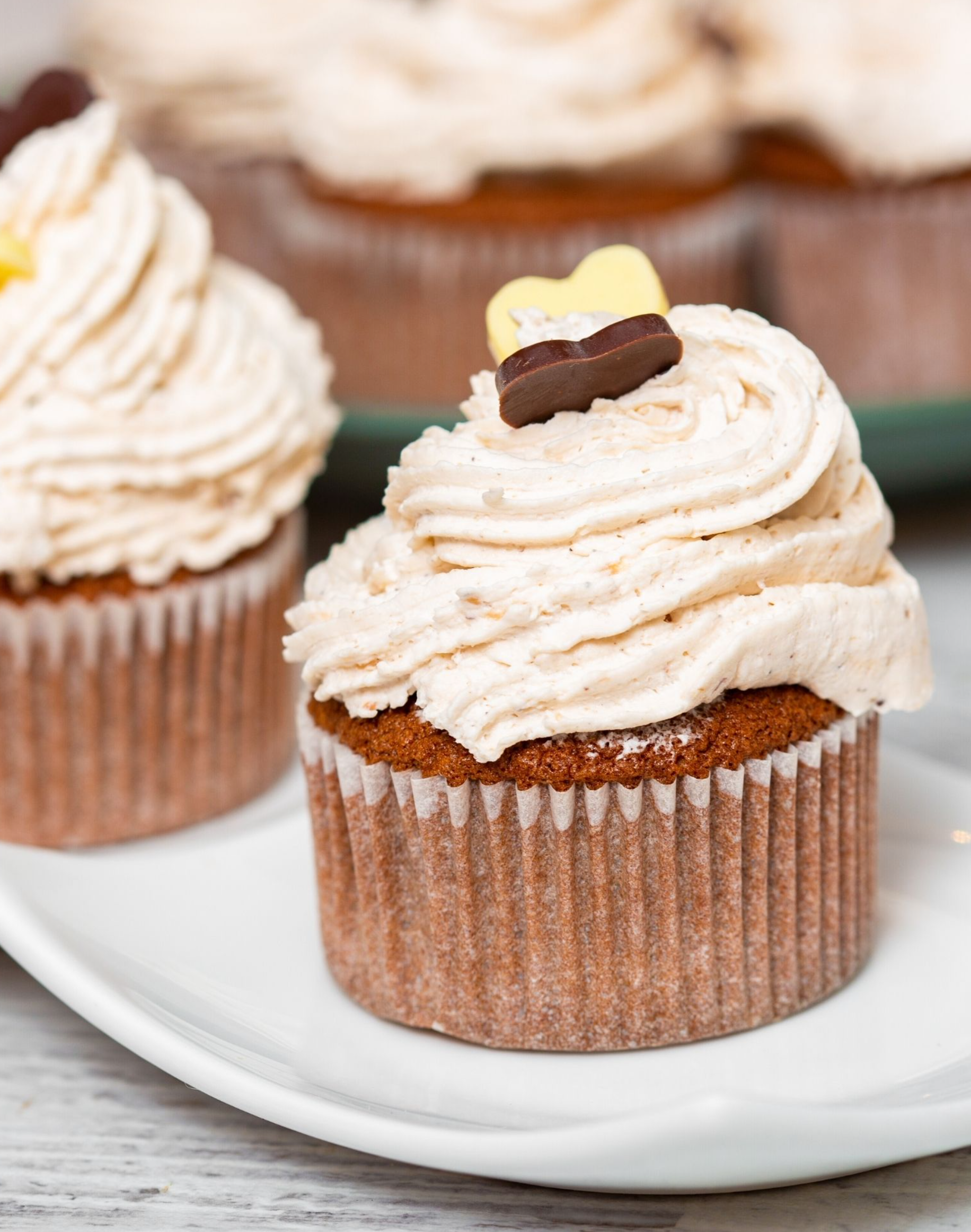 PEAR CUPCAKES WITH CHESTNUT CREAM AND COGNAC