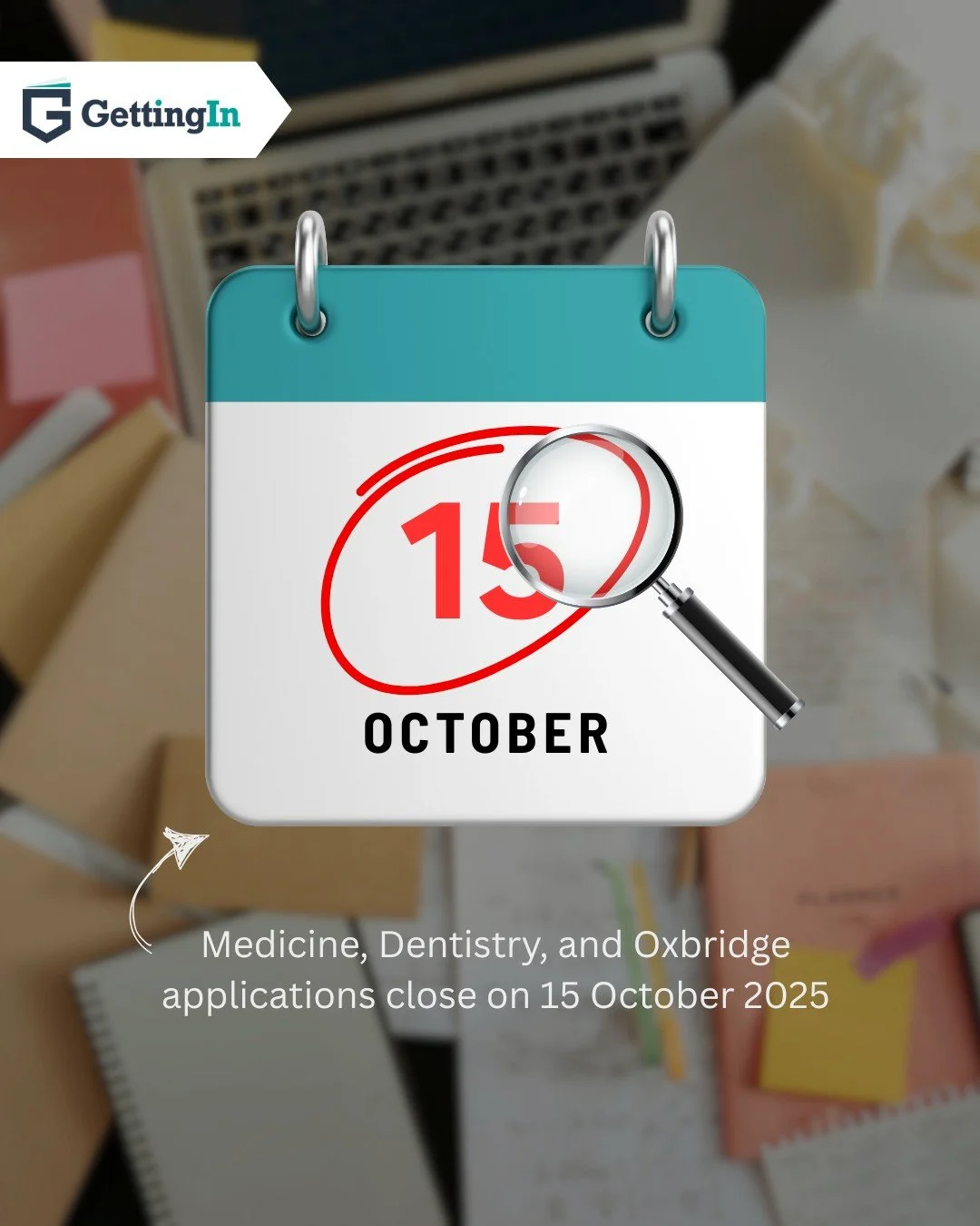 🚨 Don&rsquo;t sleep on this date: 15 October 2025!

That&rsquo;s the UCAS deadline for Oxbridge, Medicine, Dentistry, and Vet courses &mdash; and it&rsquo;s much earlier than the January one.
If your dream uni is Oxford or Cambridge, your time start