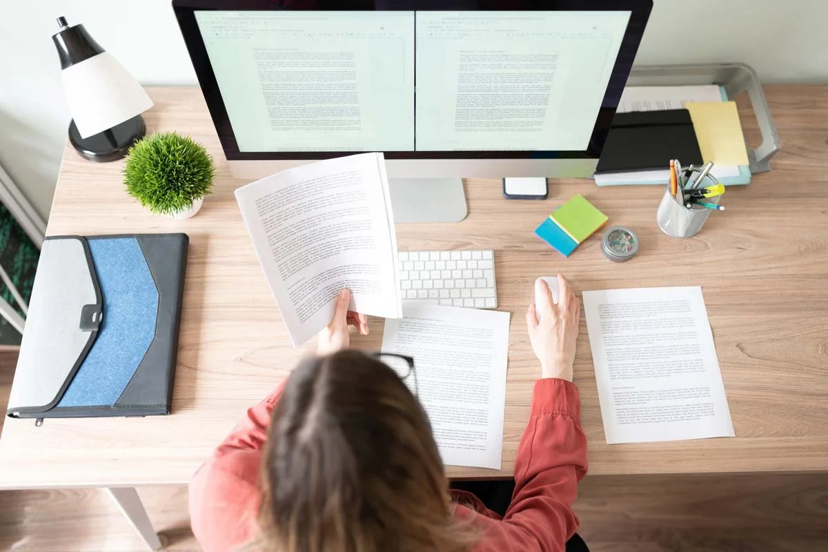 Student writing personal statement for the university application in the UK