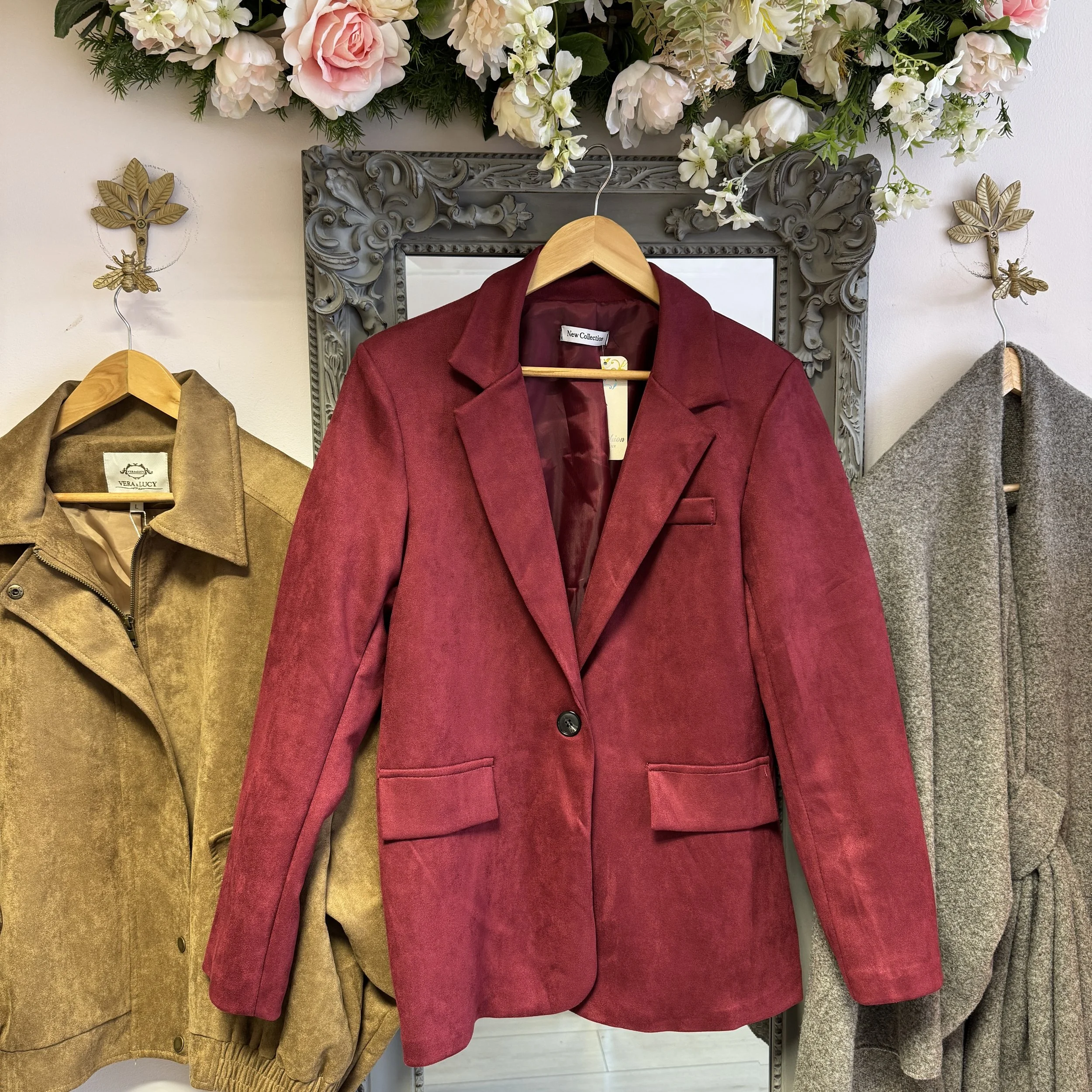 Charlotte Burgundy Blazer