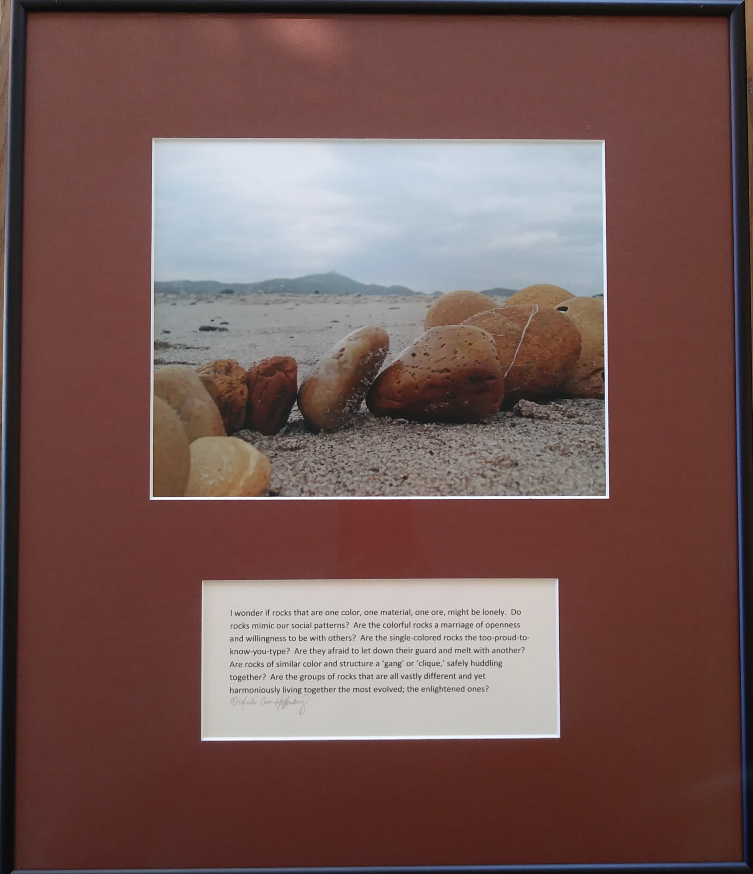 I WONDER Framed Photograph with Text Below