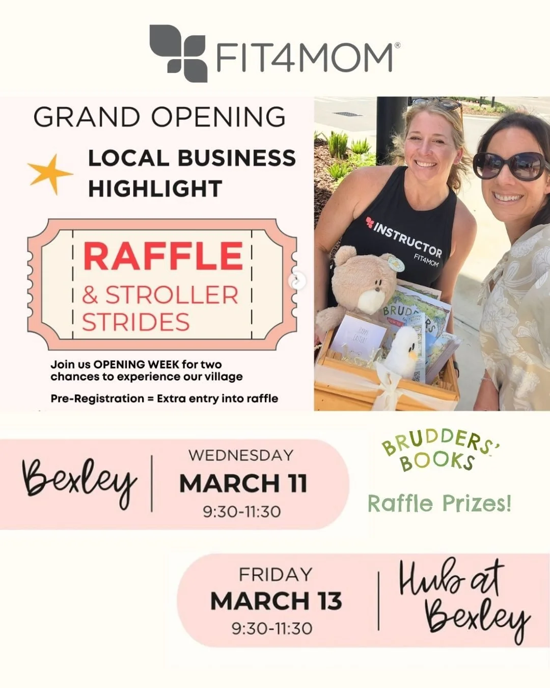 Moms in the Bexley/Odessa/Trinity area!  Jessica from @fit4mom.trinityodessa is doing her grand opening of Fit4Mom's newest location in Bexley!  This is her grand opening week so bring your kids and head over for a fun workout and lots of raffle priz