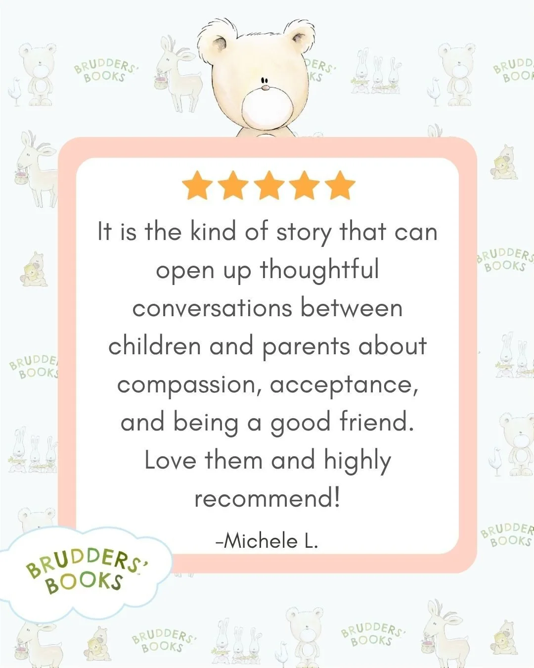 "It's the kind of story that can open up thoughtful conversations between children and parents..." Thank you Michele so much for this kind review!  This was one of our biggest goals, to create story book experiences for kids where conversat