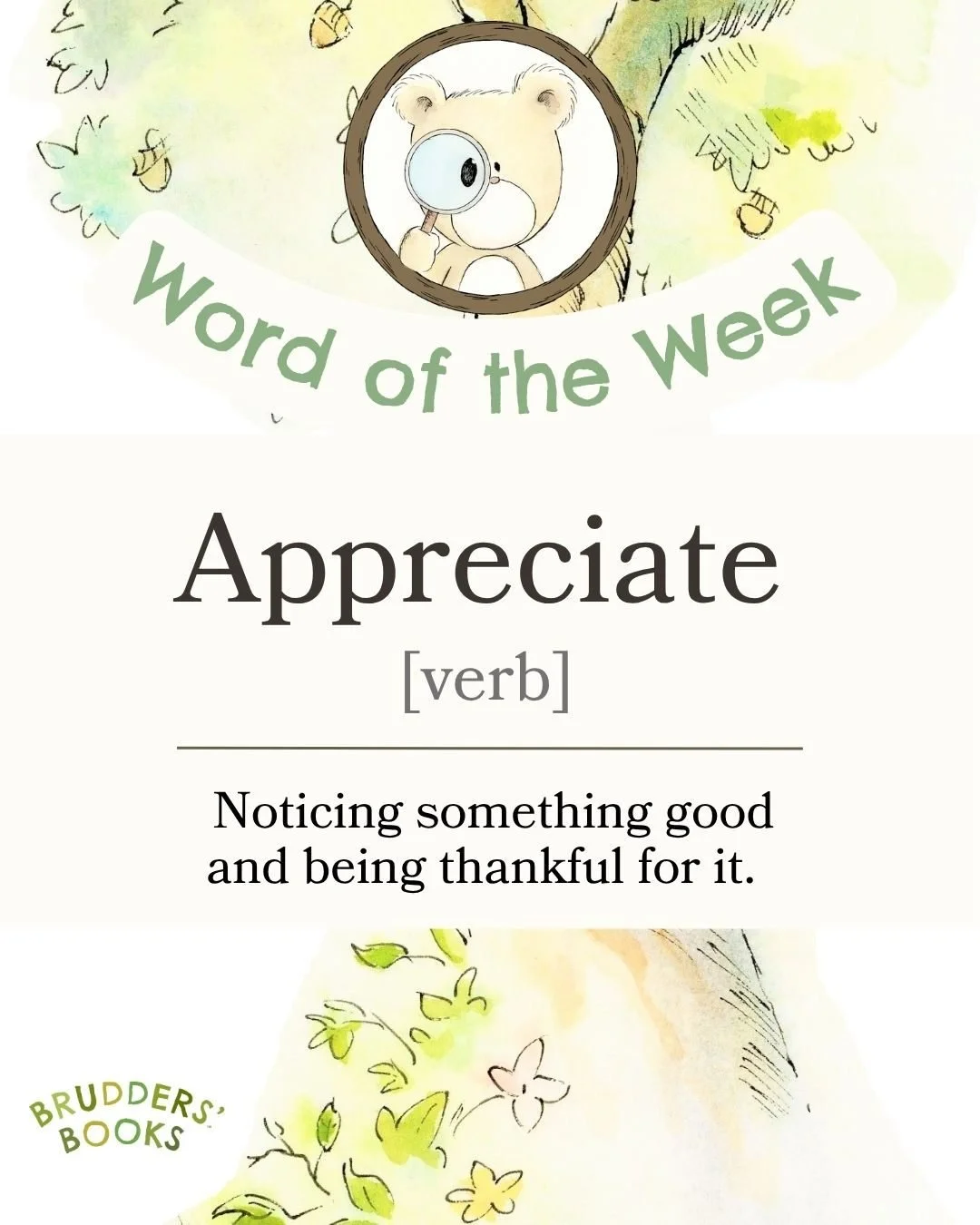 Welcome to Brudders Word of the Week🐻- where we&rsquo;re growing BIG vocabularies all summer long! ✨

One word. One sentence. And a context clue. 🔍📚
Swipe to learn this week's word!👀
.
#earlylearning #elementaryreading #englishlanguagearts #kinde