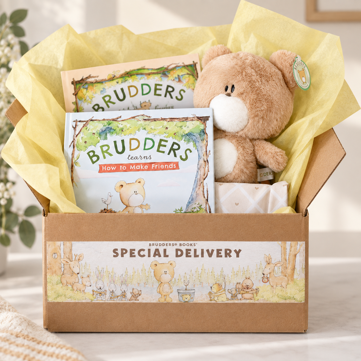 Brudders® 2-Book & Bear Gift Bundle