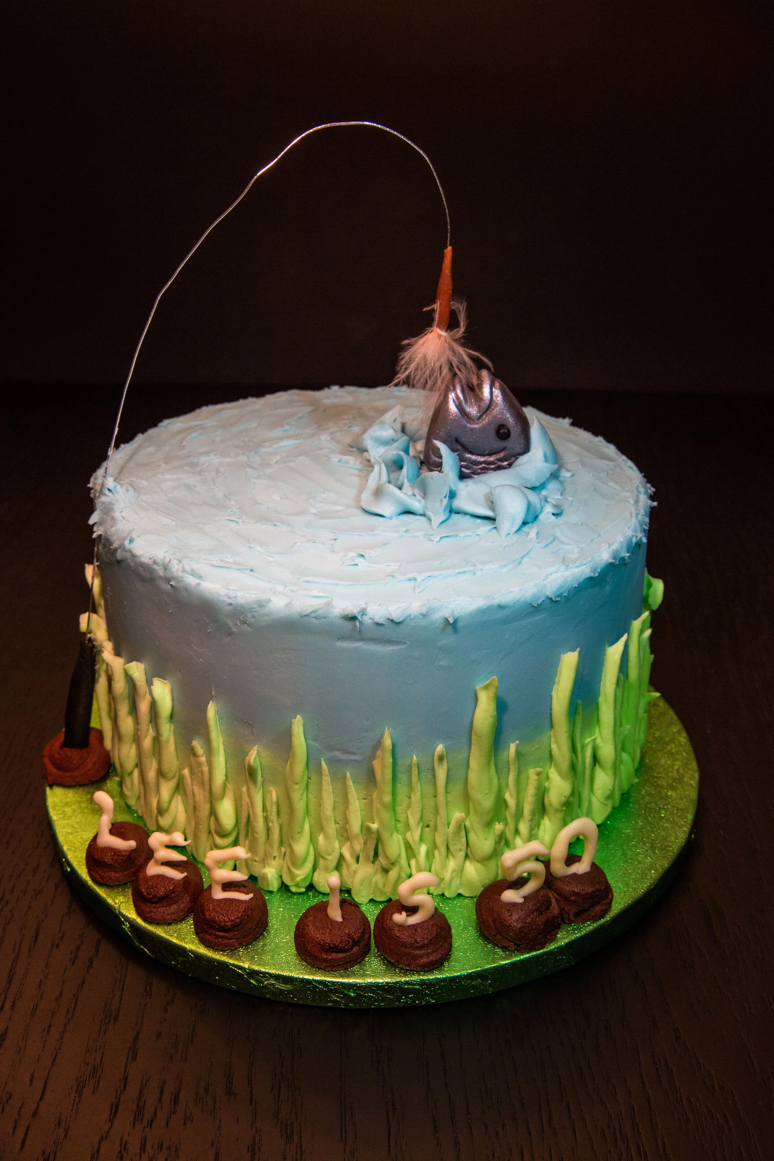 Gone Fishing Birthday Cake