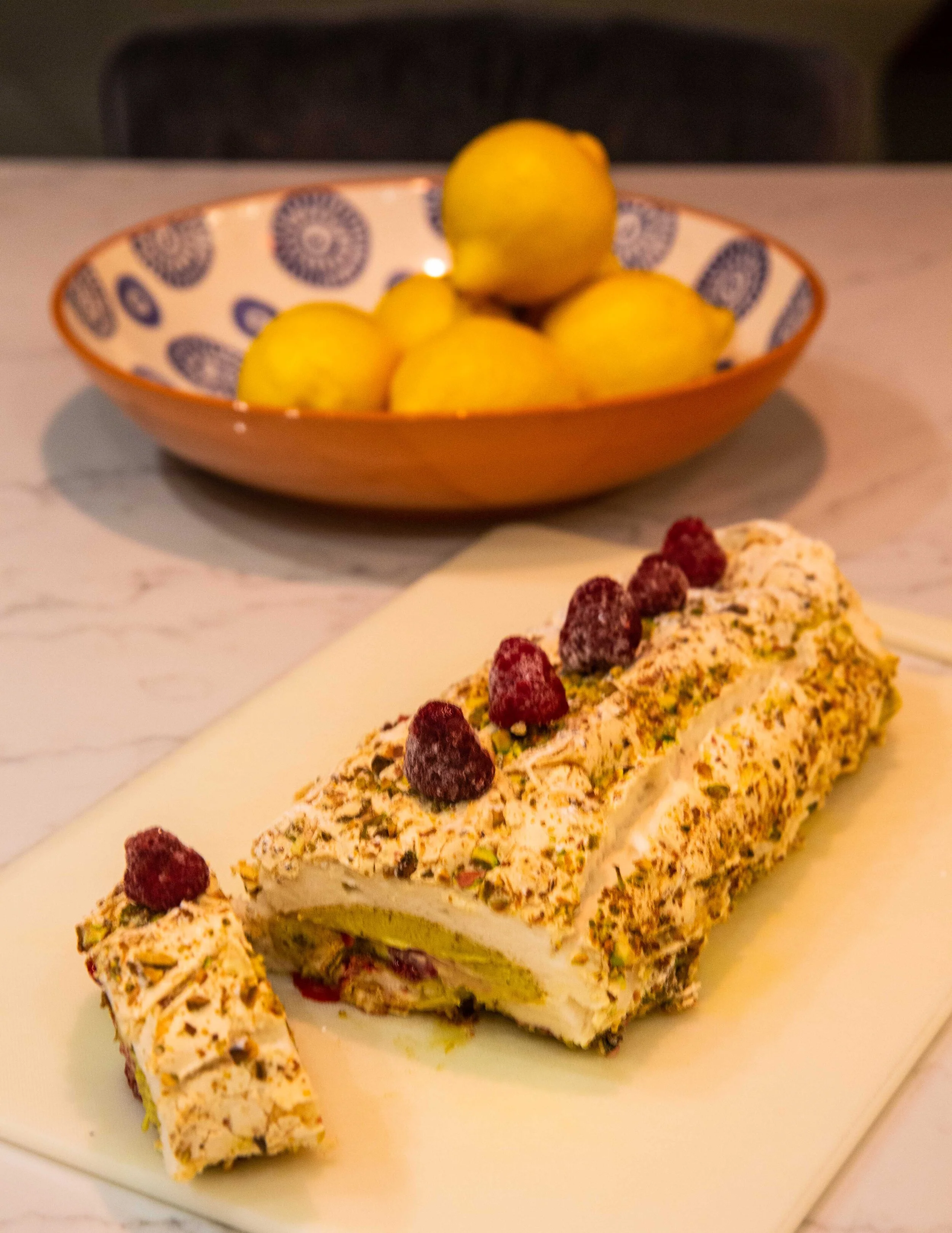 Raspberry & Pistachio Roulade
