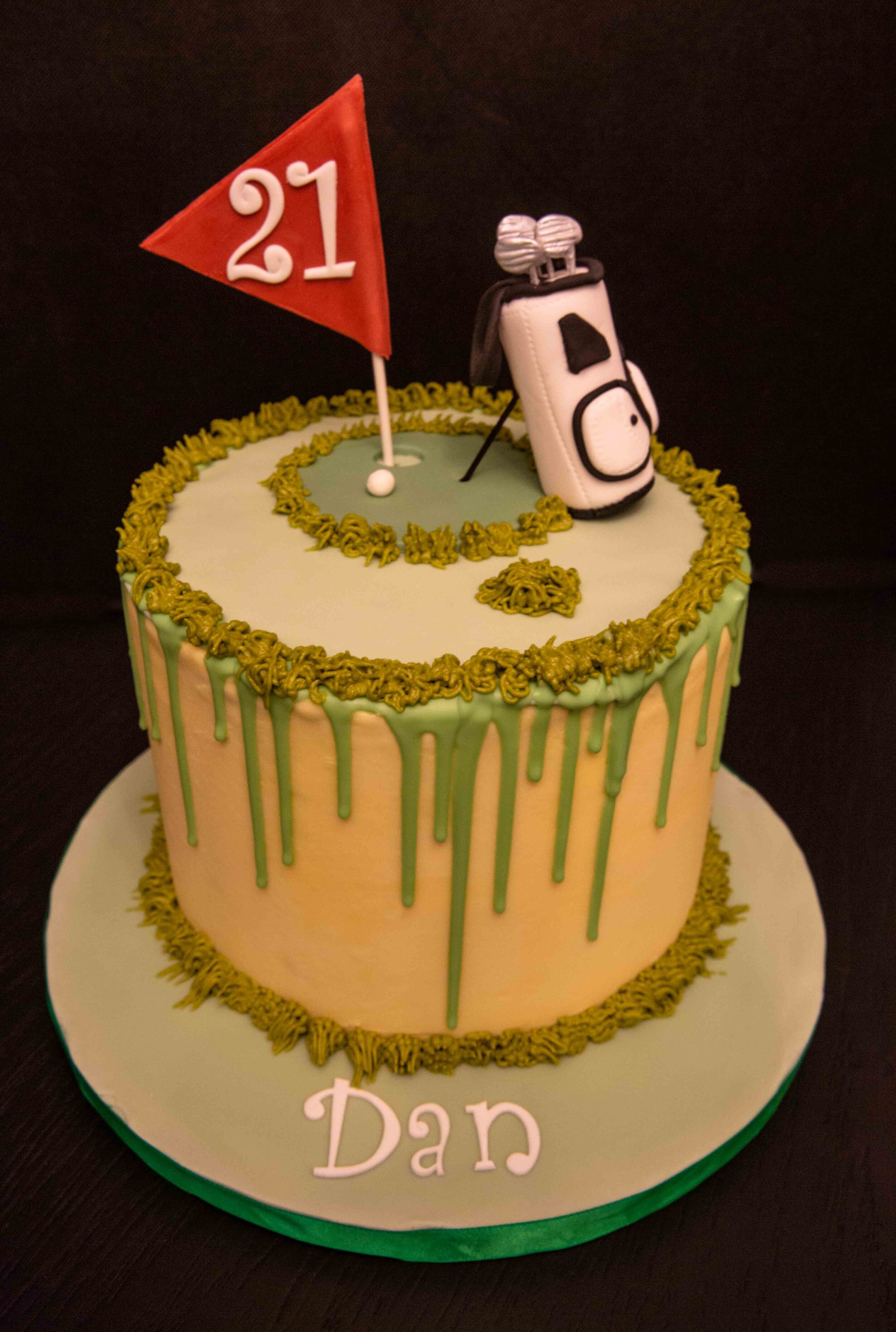 Golf Themed Birthday Cake