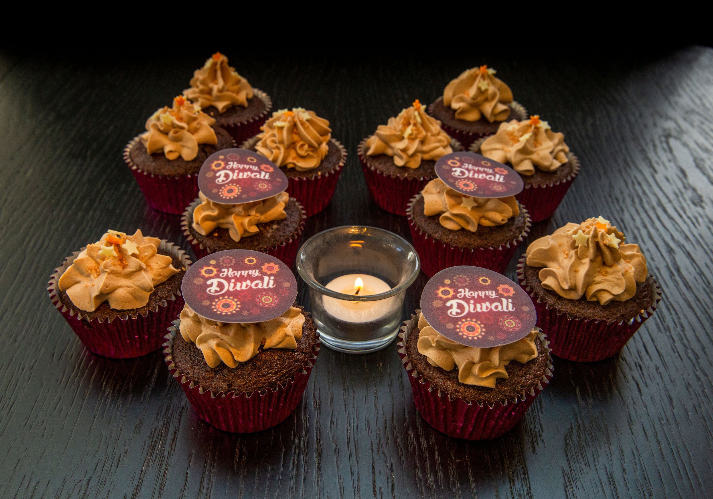 Diwali Chocolate Cupcakes