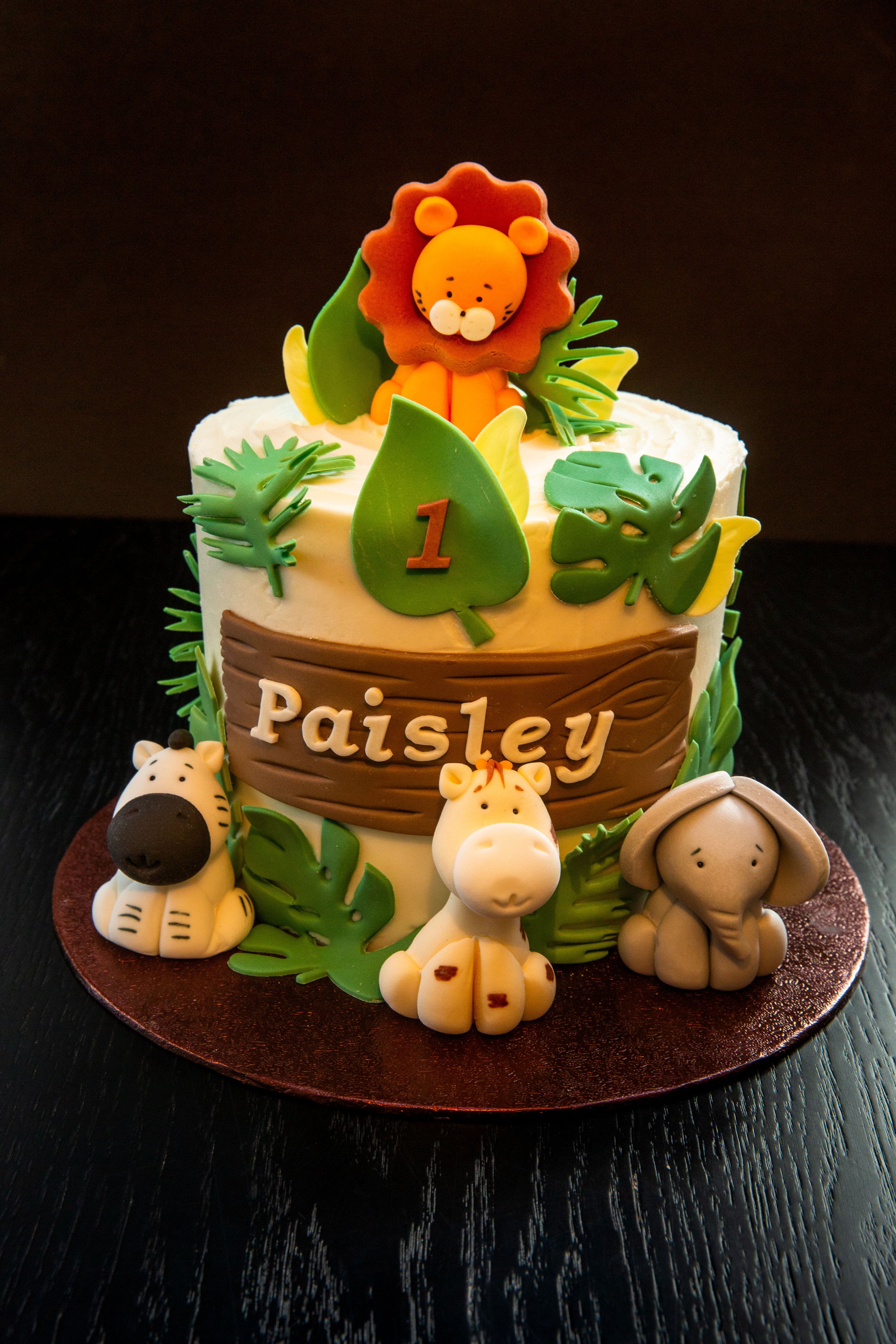 Jungle Themed Birthday Cake