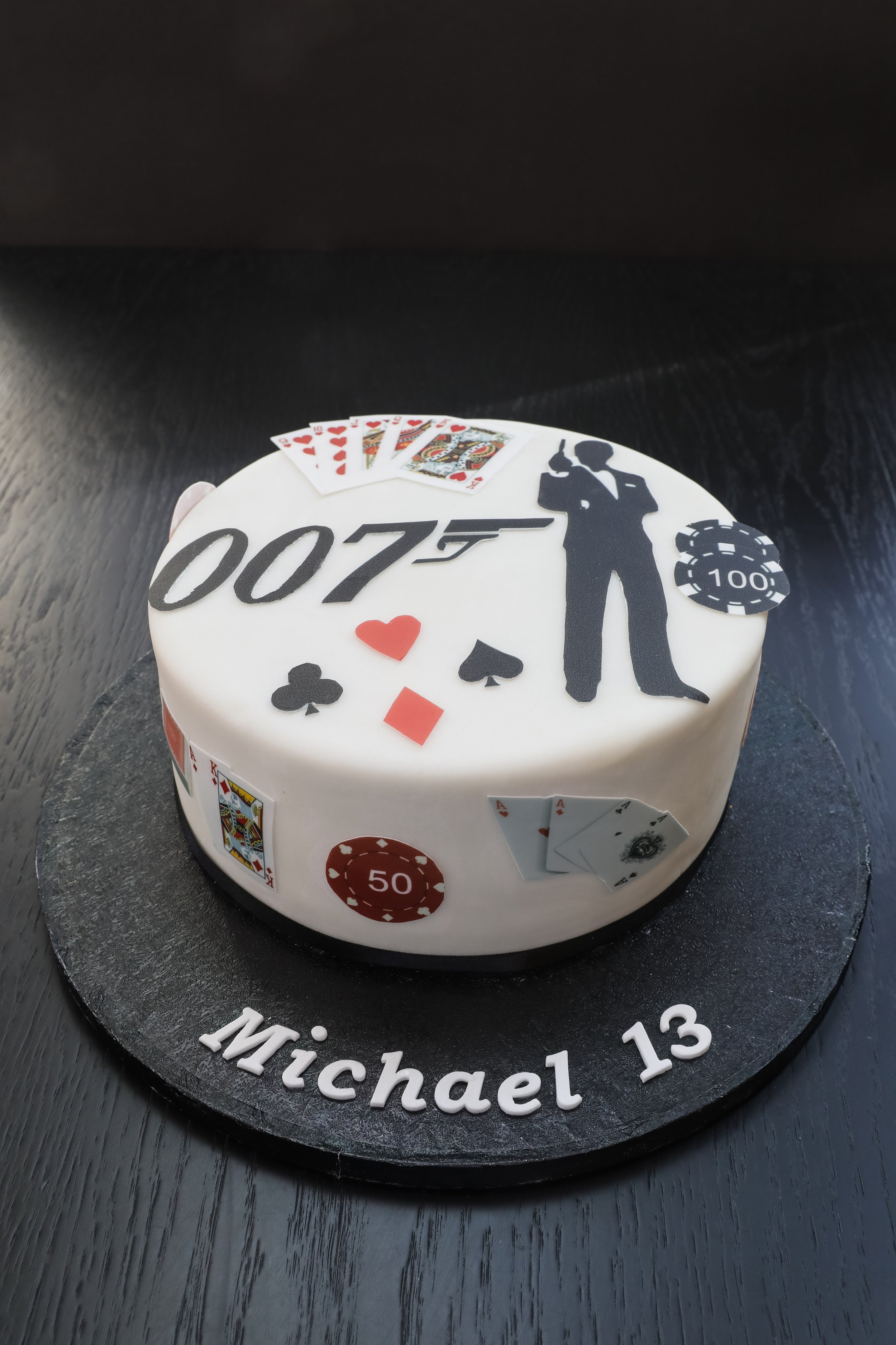 First Birthday Boy James Bond Theme Cake