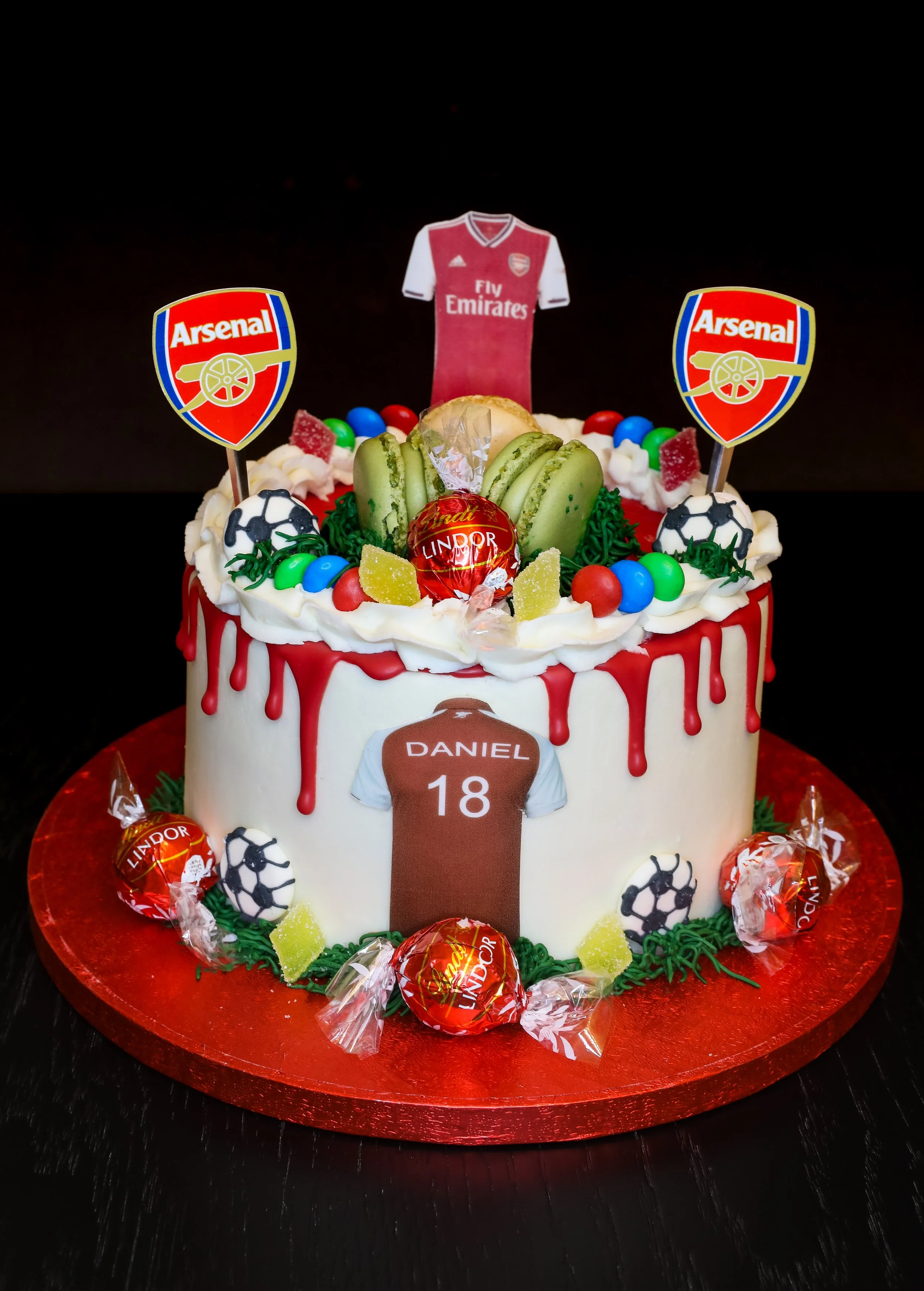 Arsenal Themed Birthday Cake