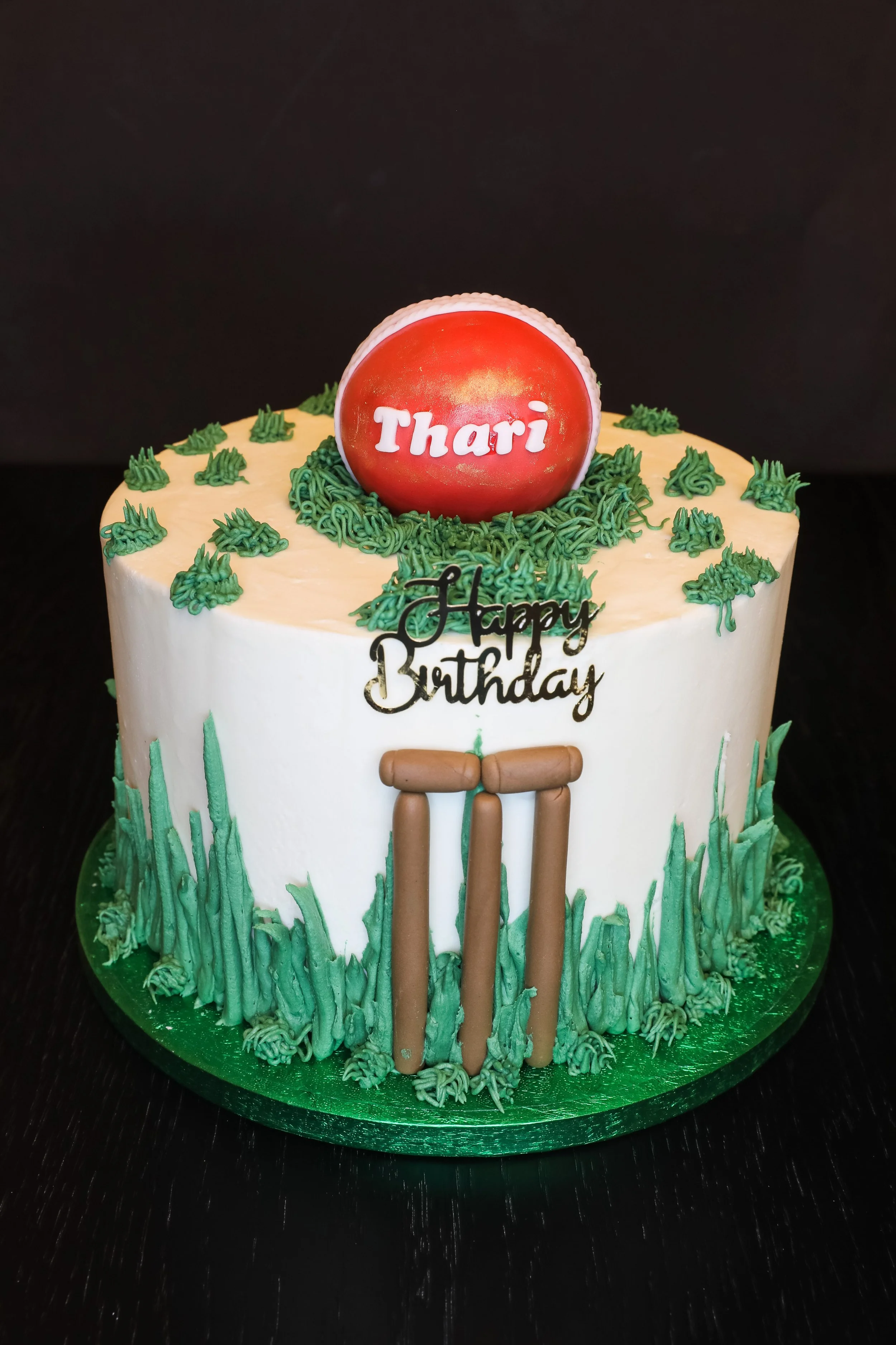 Cricket Themed Birthday Cake