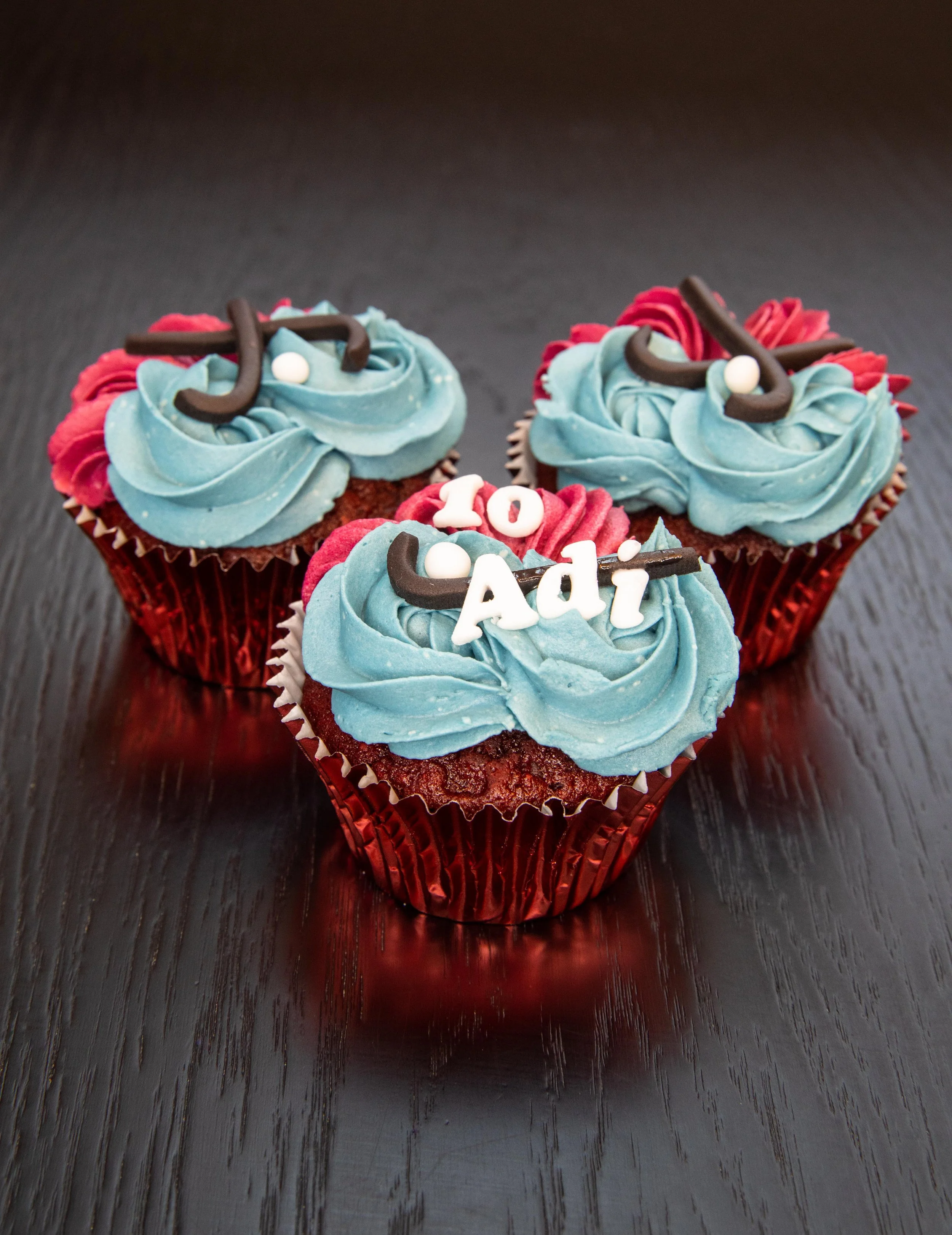 Hockey Themed Birthday Cupcakes