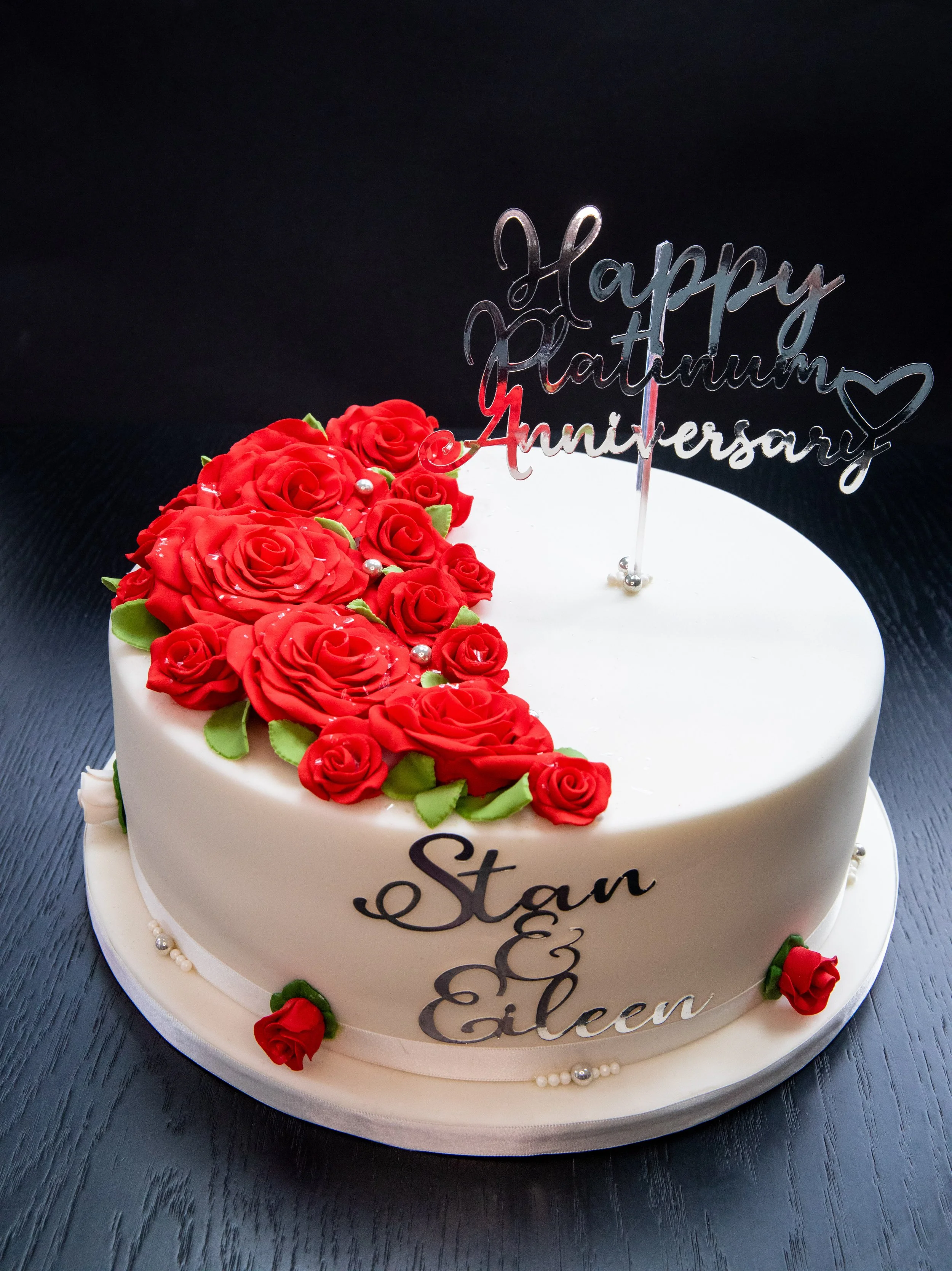 Platinum Wedding Anniversary Cake