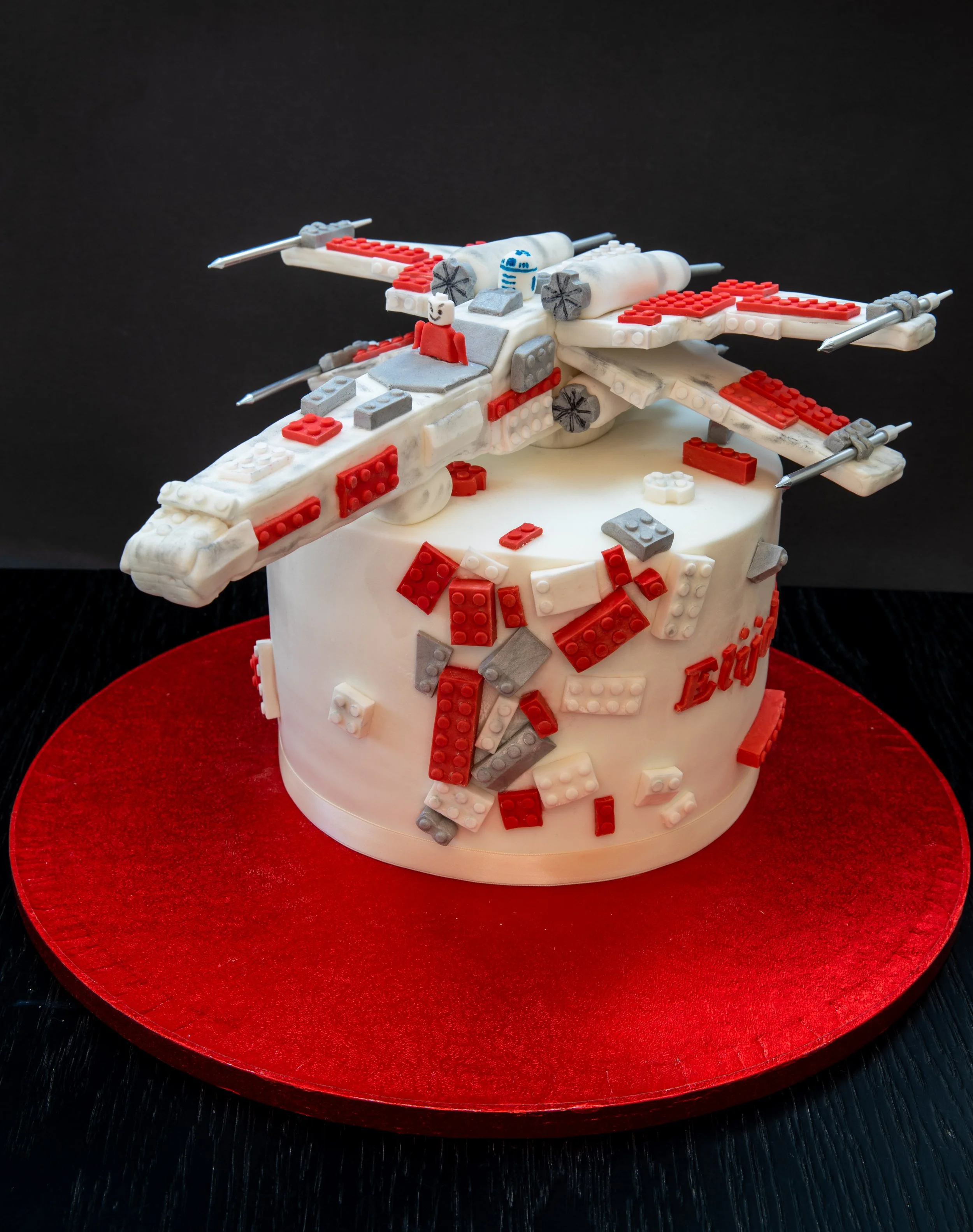 X-Wing Lego Themed Birthday Cake