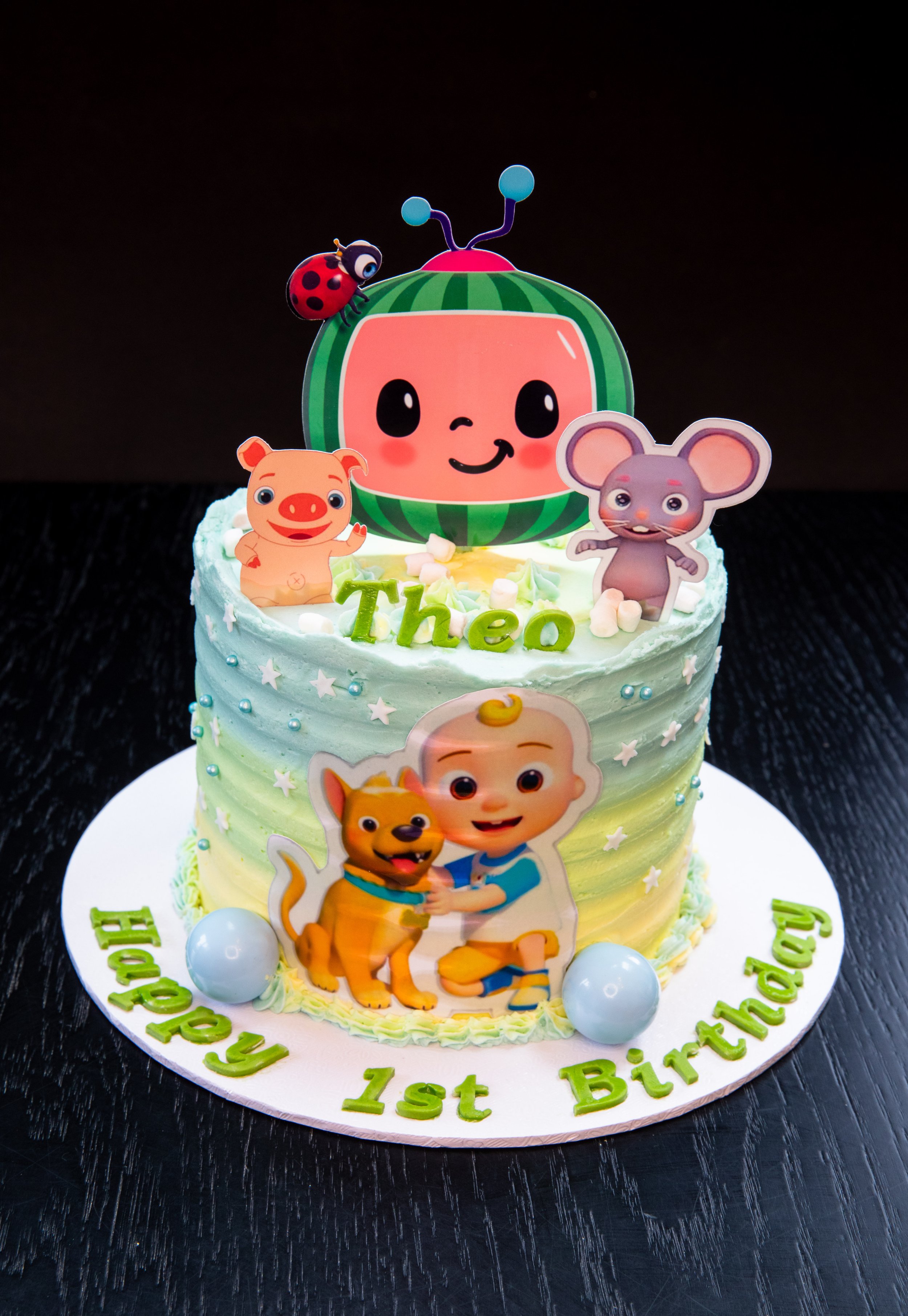 Coco & Melon Themed Birthday Cake