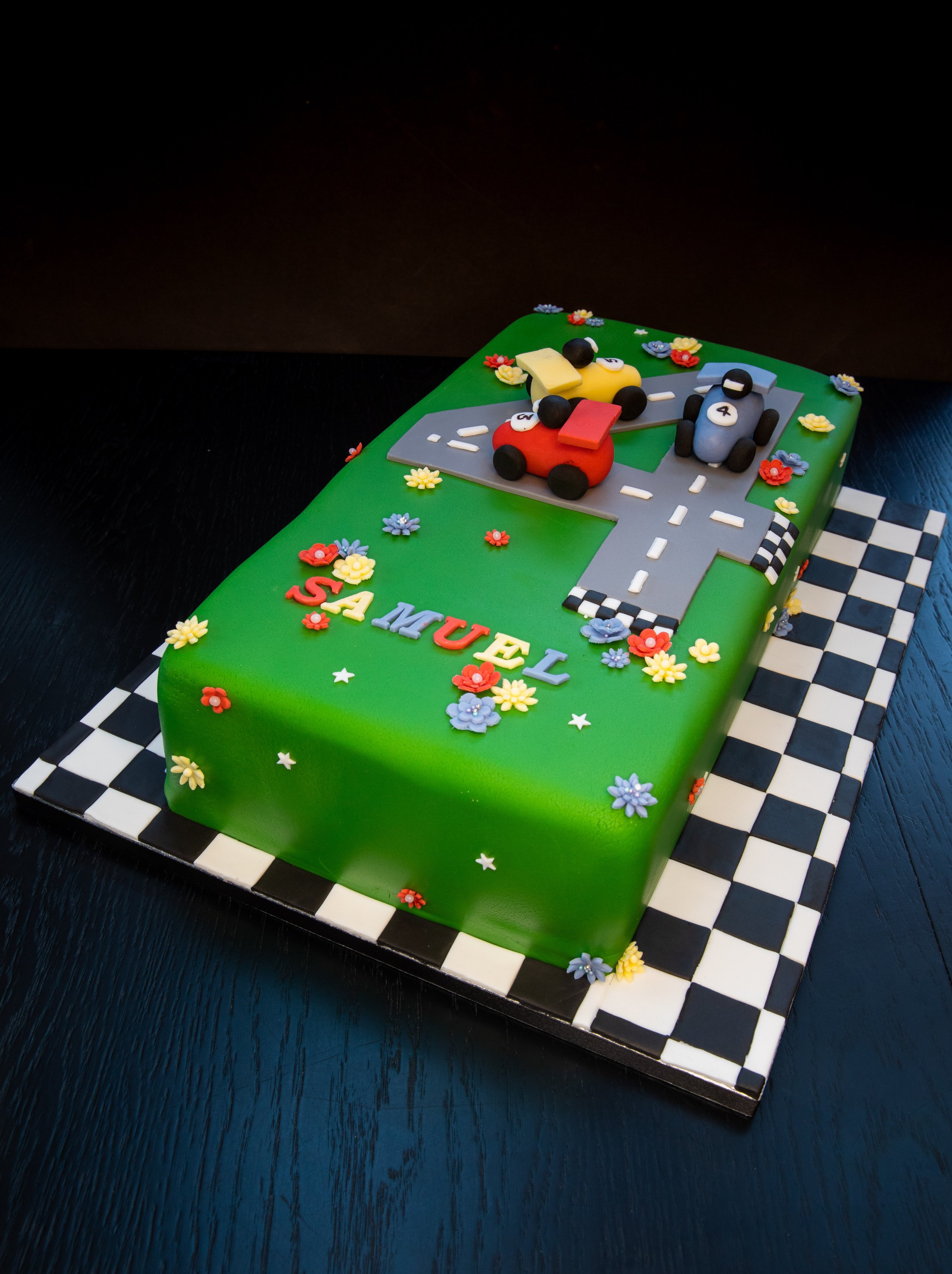 Car Racing Track Birthday Cake