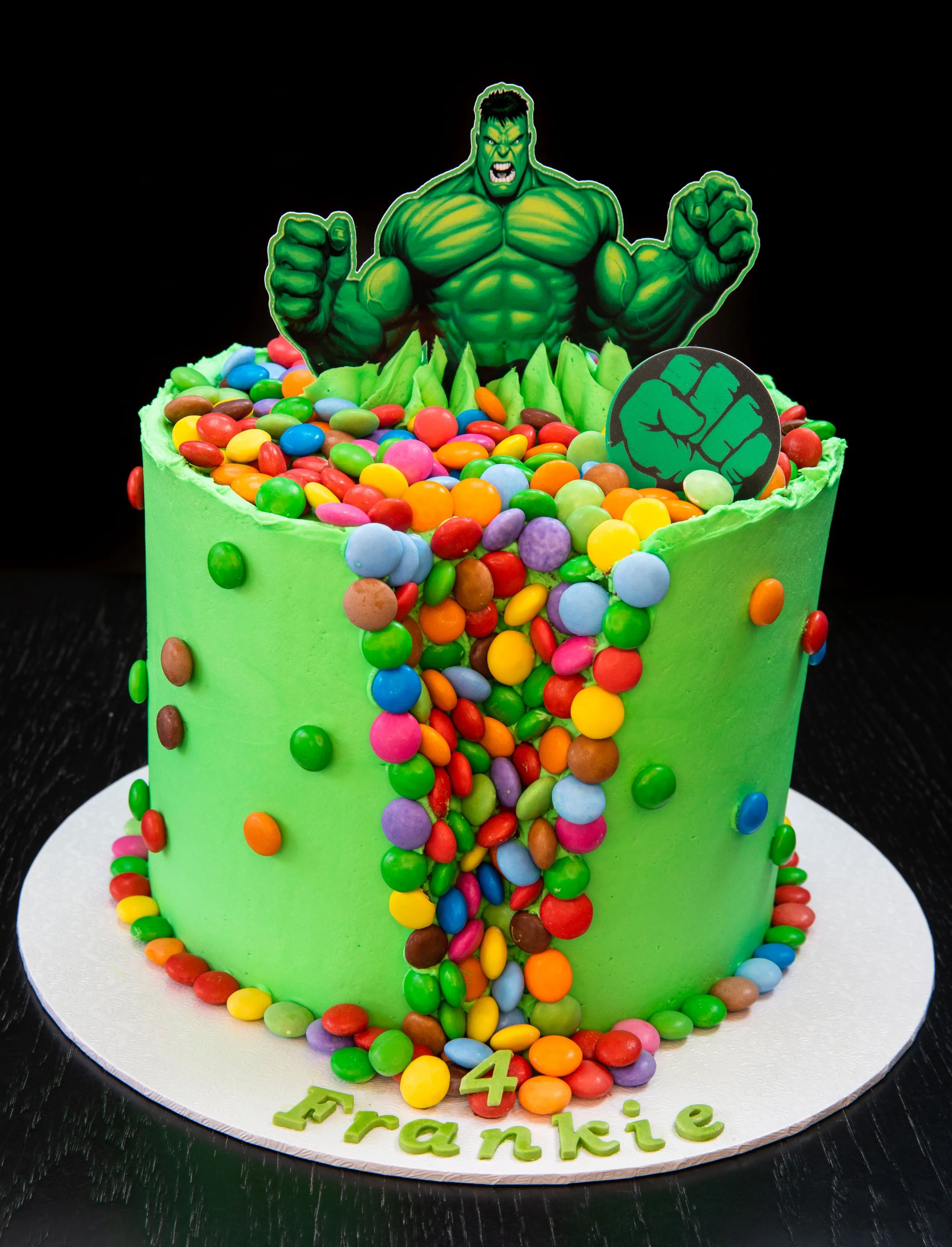 Incredible Hulk Themed Birthday Cake